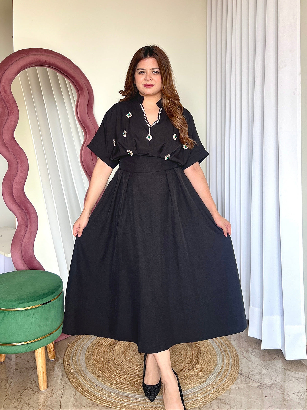 AMELIA EMBELISHED DRESS