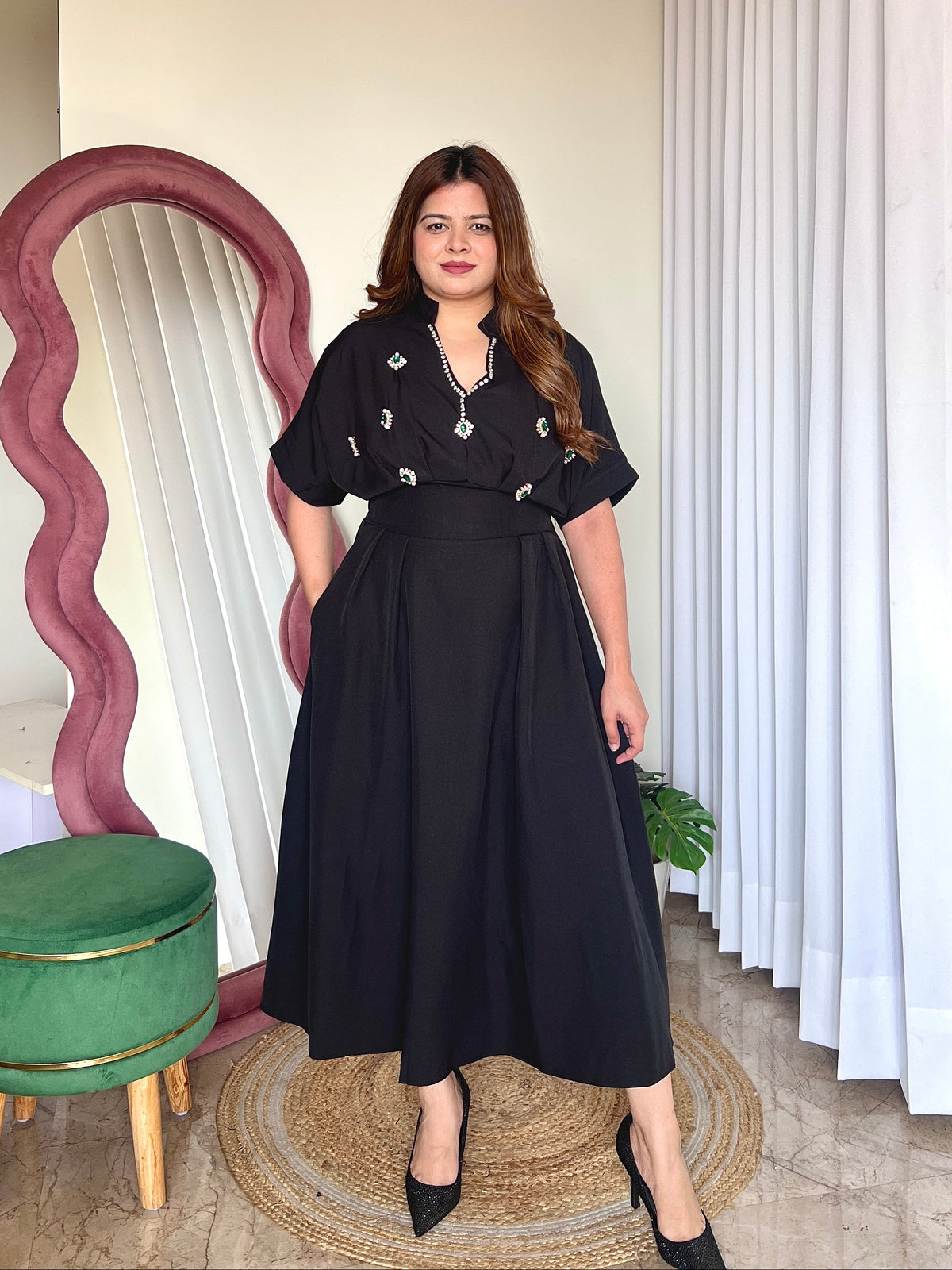 AMELIA EMBELISHED DRESS