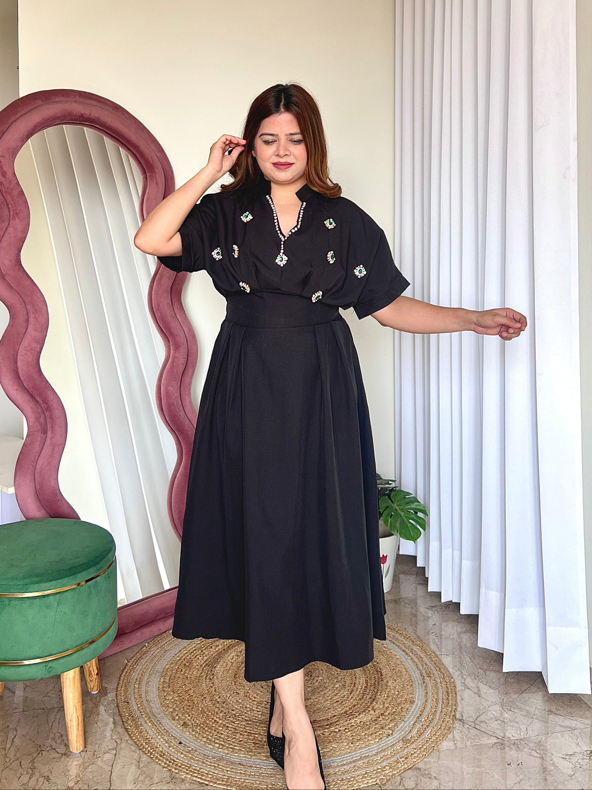 AMELIA EMBELISHED DRESS