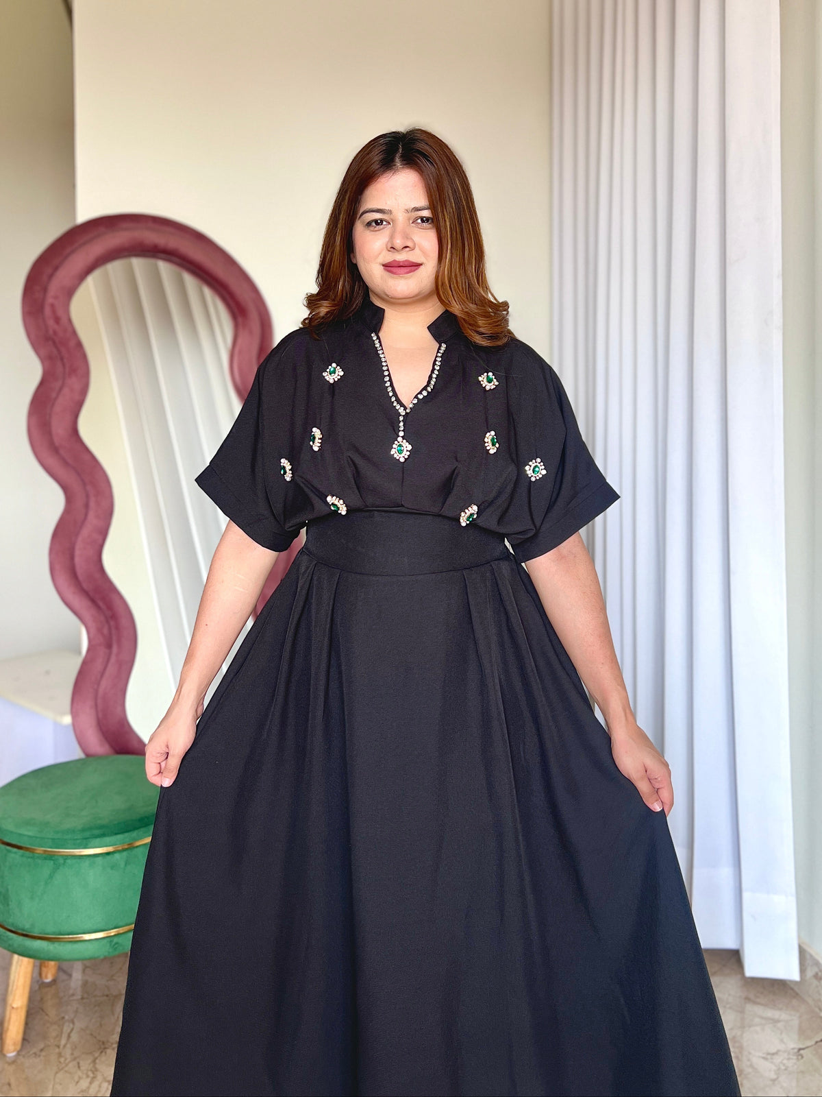 AMELIA EMBELISHED DRESS