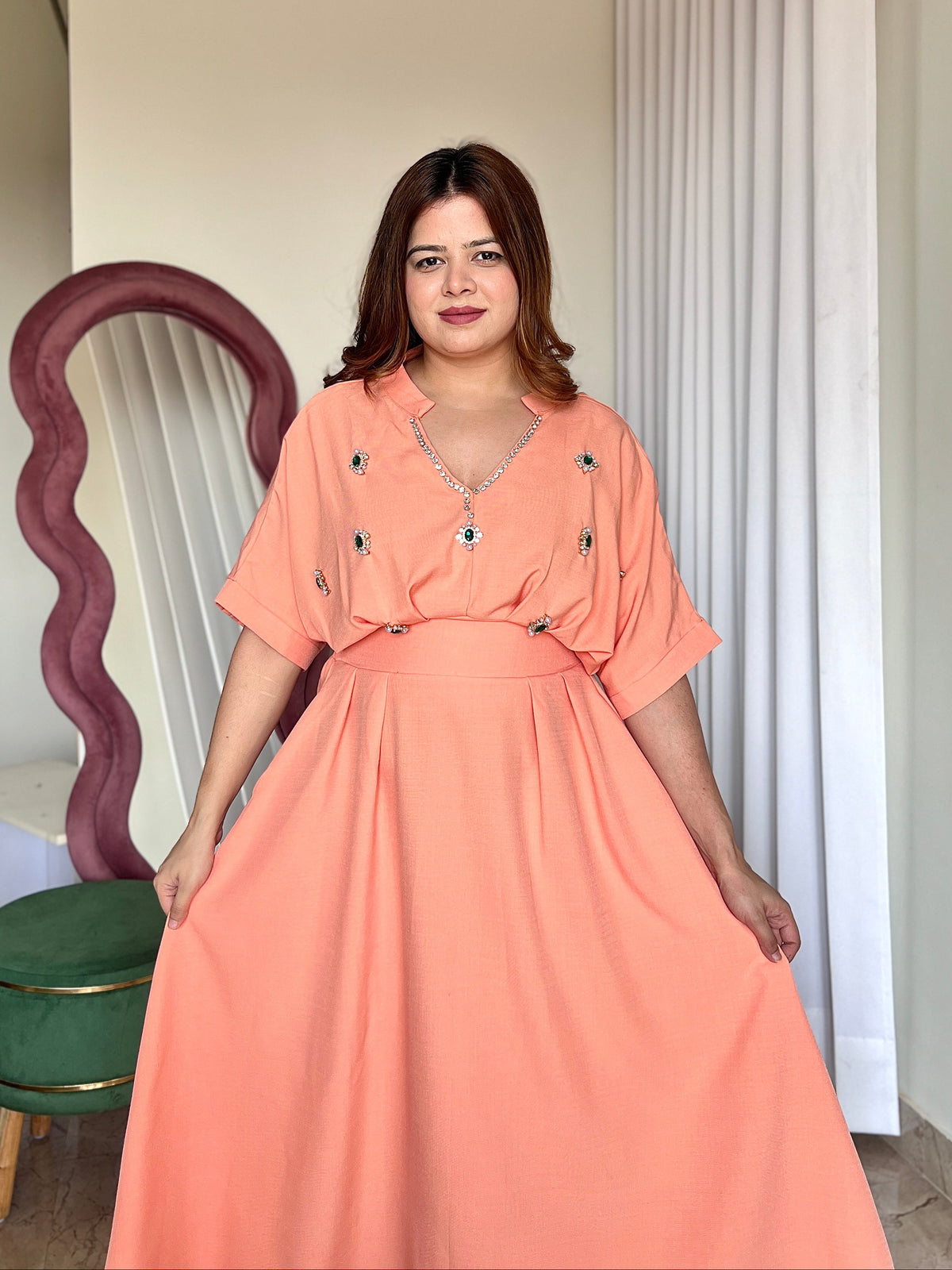 AMELIA EMBELISHED DRESS