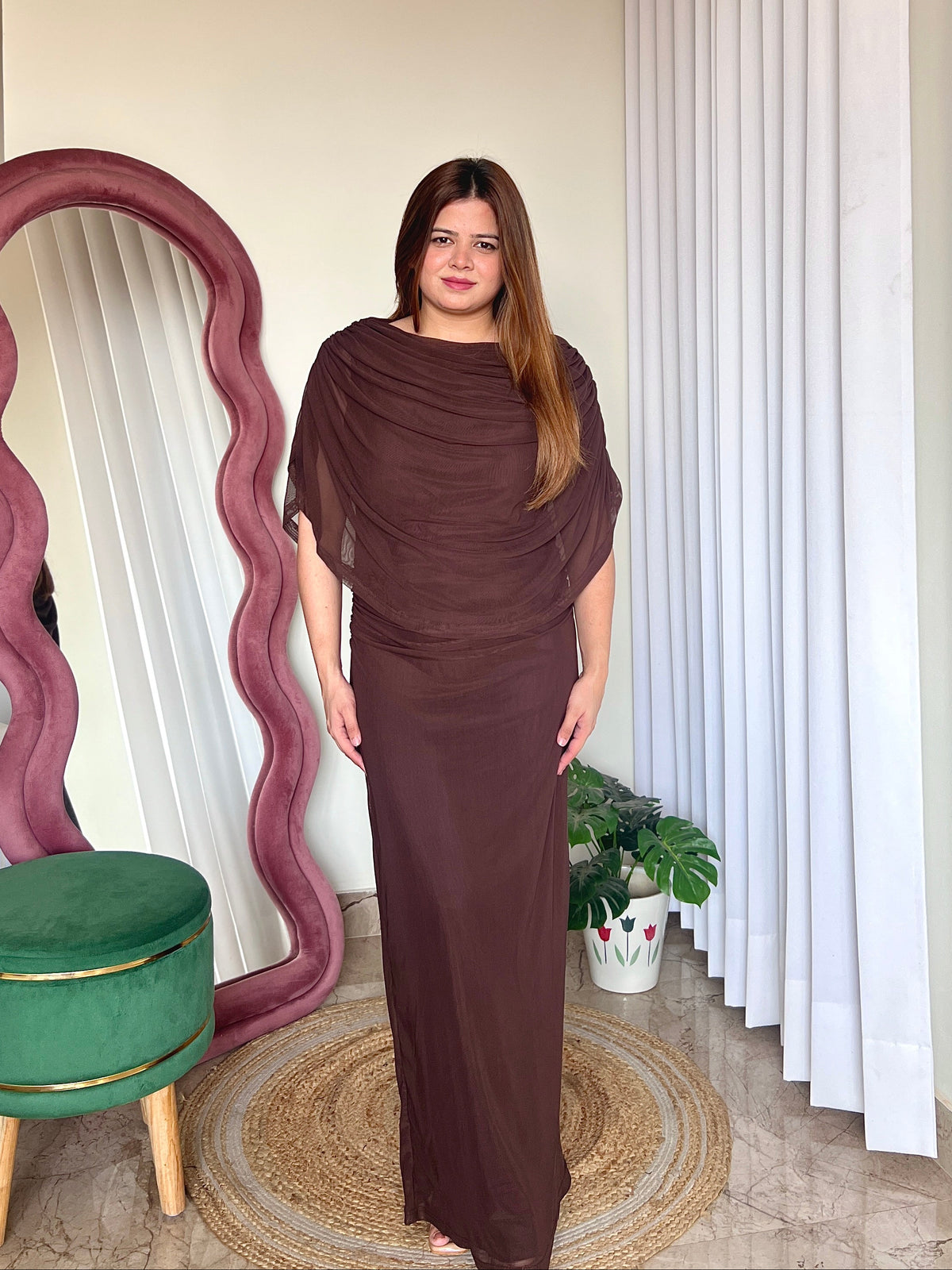 YANA DRAPPED DRESS