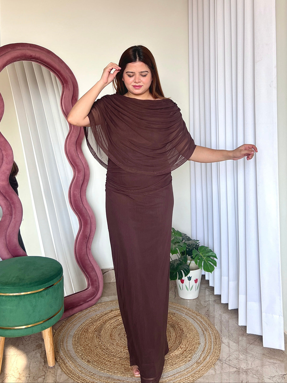 YANA DRAPPED DRESS