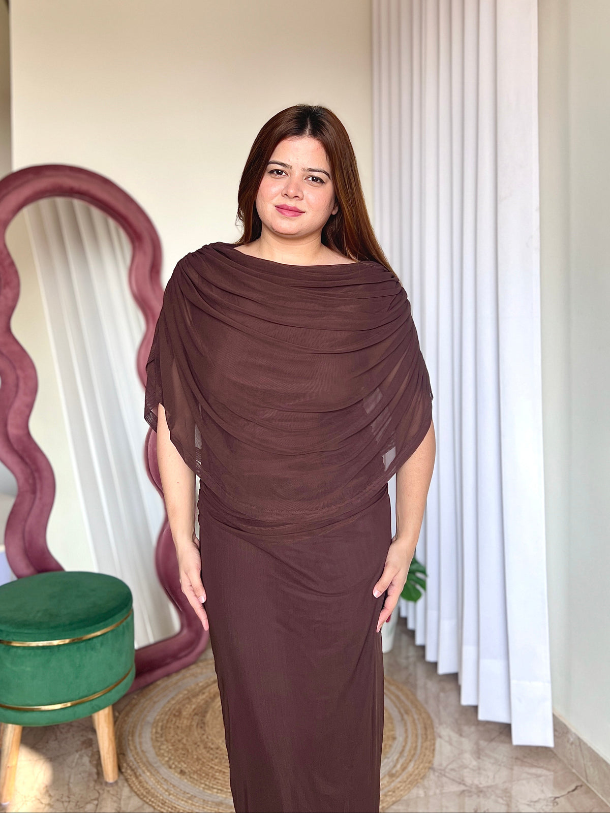 YANA DRAPPED DRESS