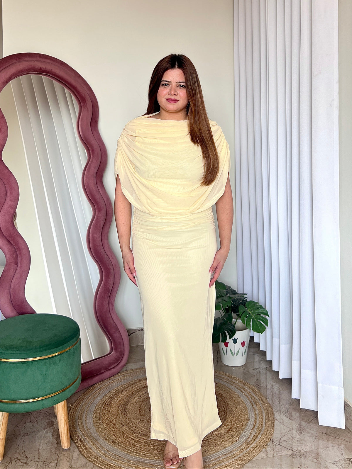 YANA DRAPPED DRESS
