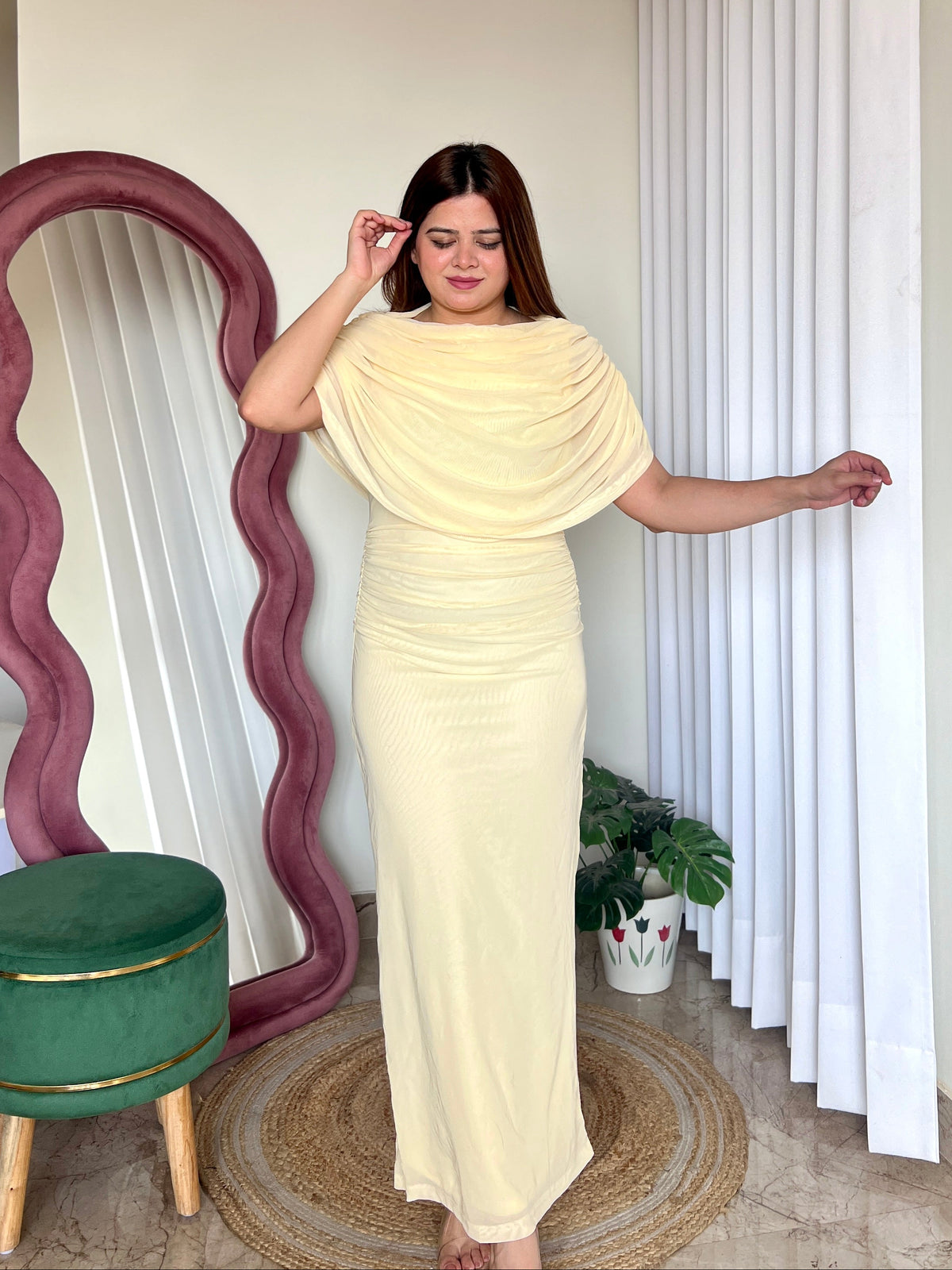 YANA DRAPPED DRESS