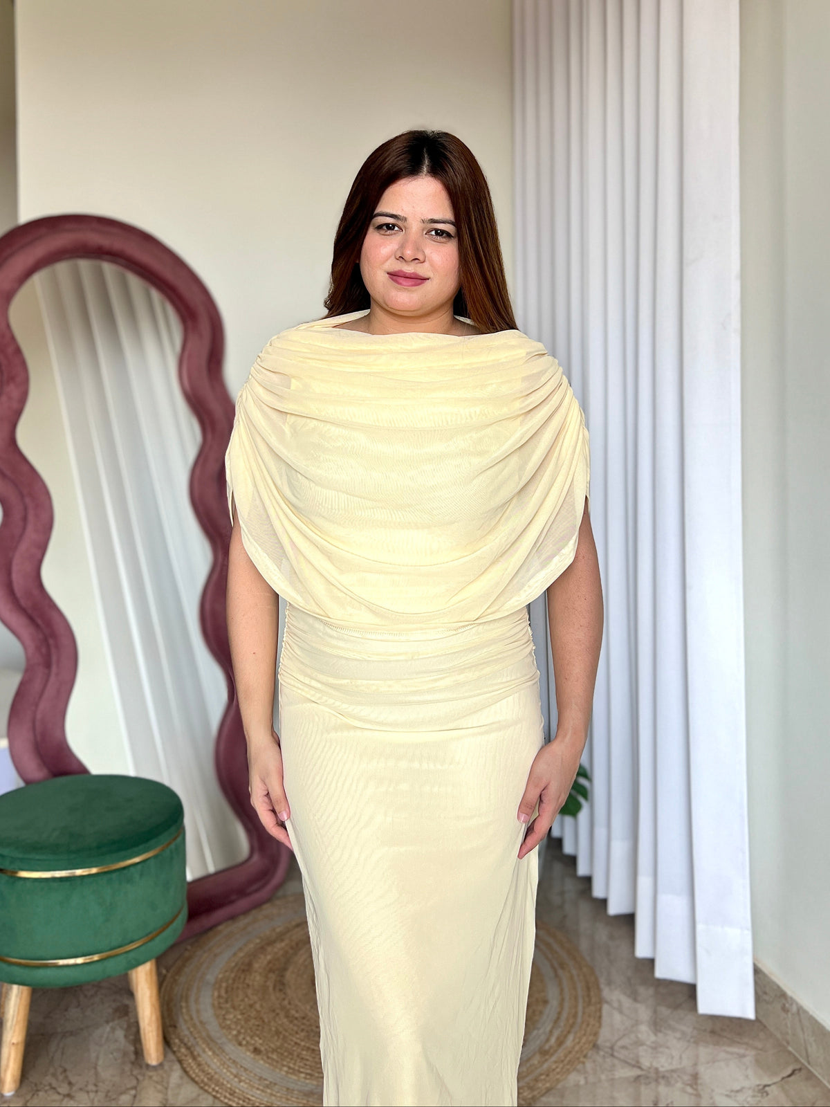 YANA DRAPPED DRESS