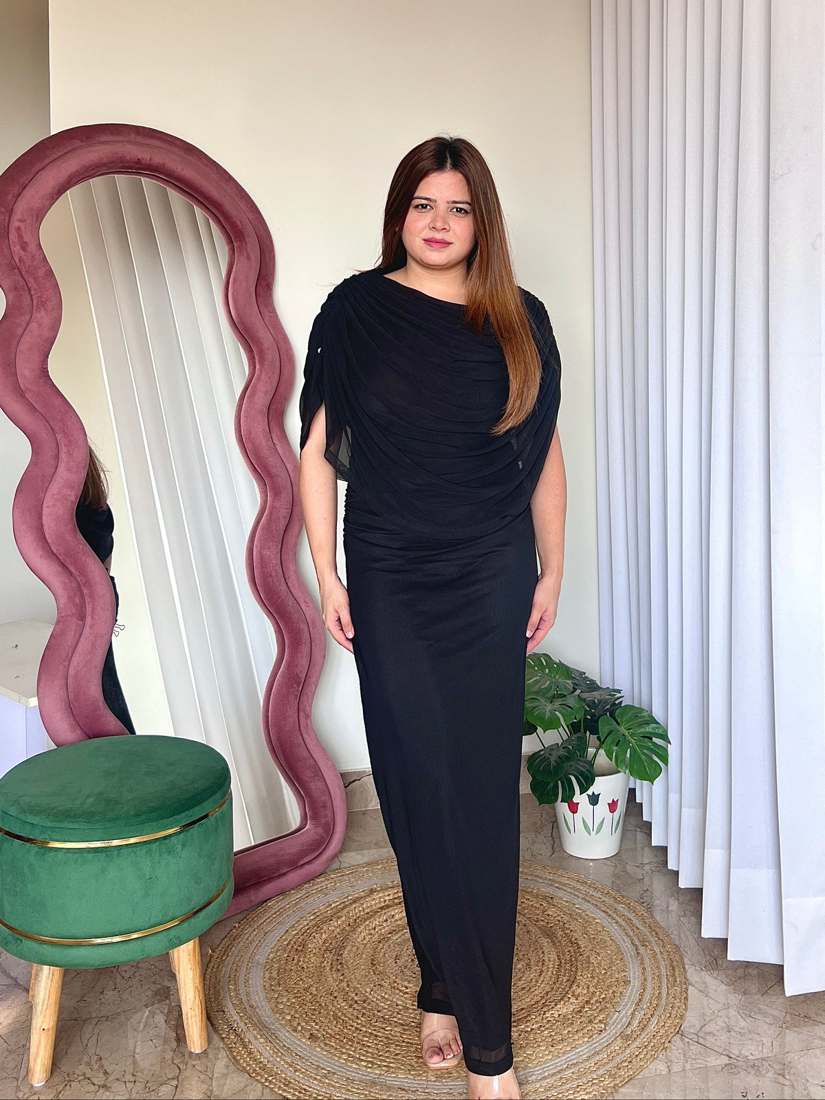 YANA DRAPPED DRESS