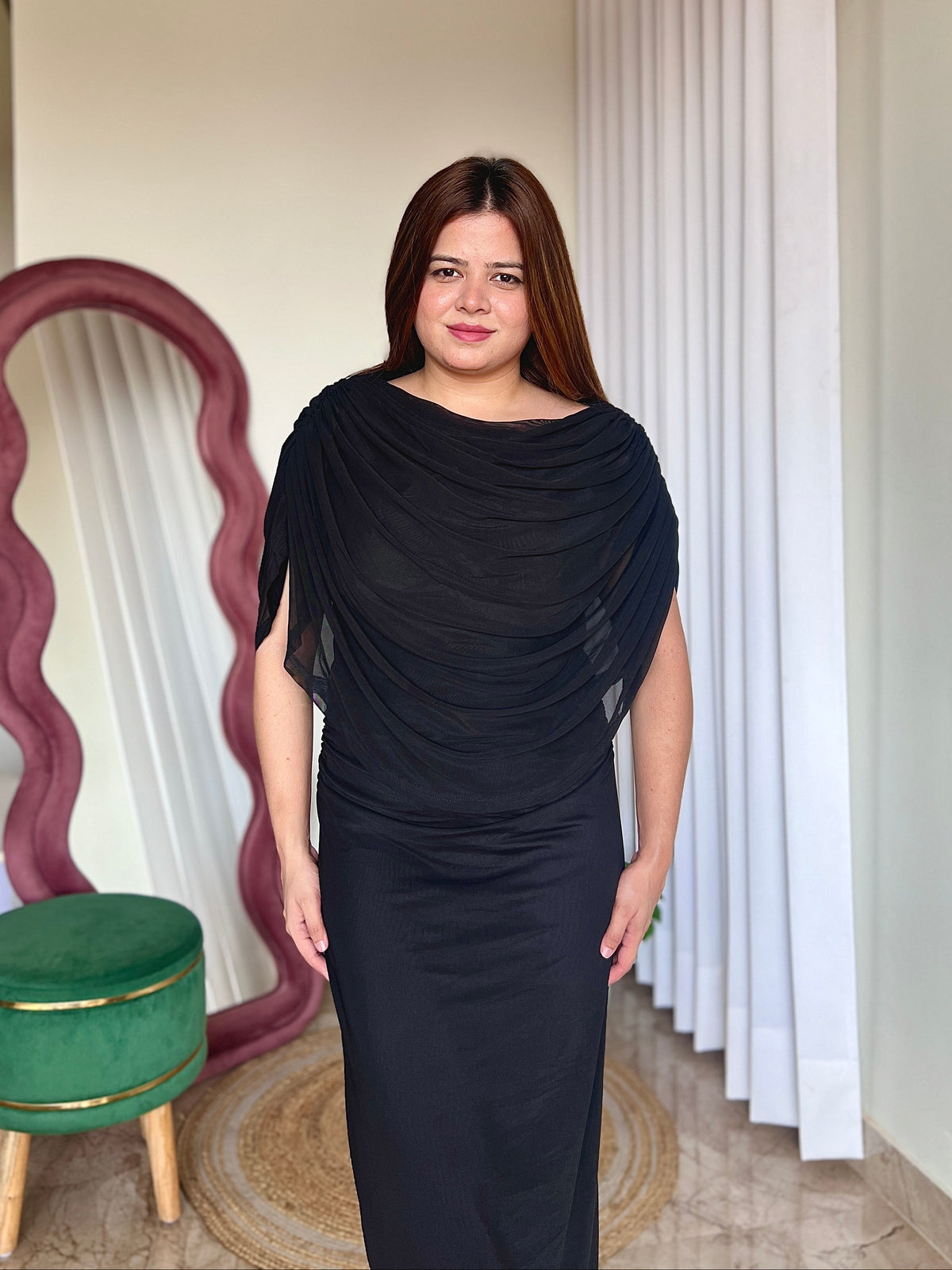 YANA DRAPPED DRESS
