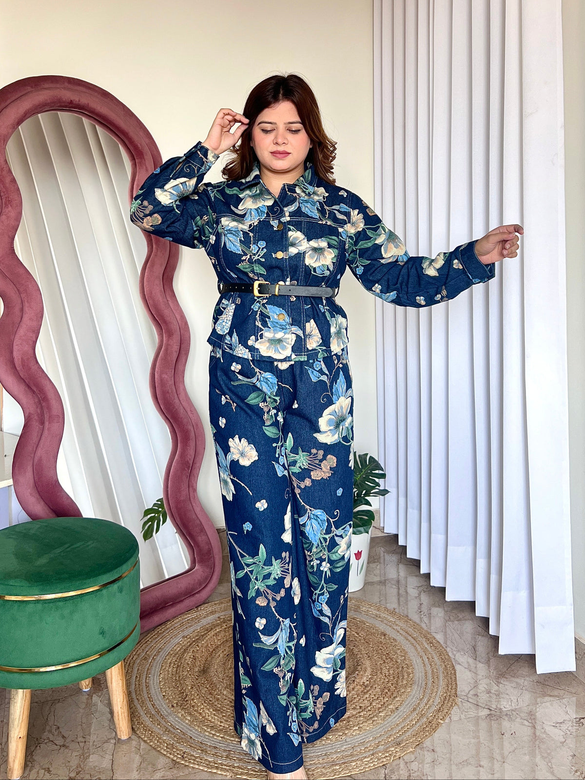 BIRDIE DENIM COORD SET