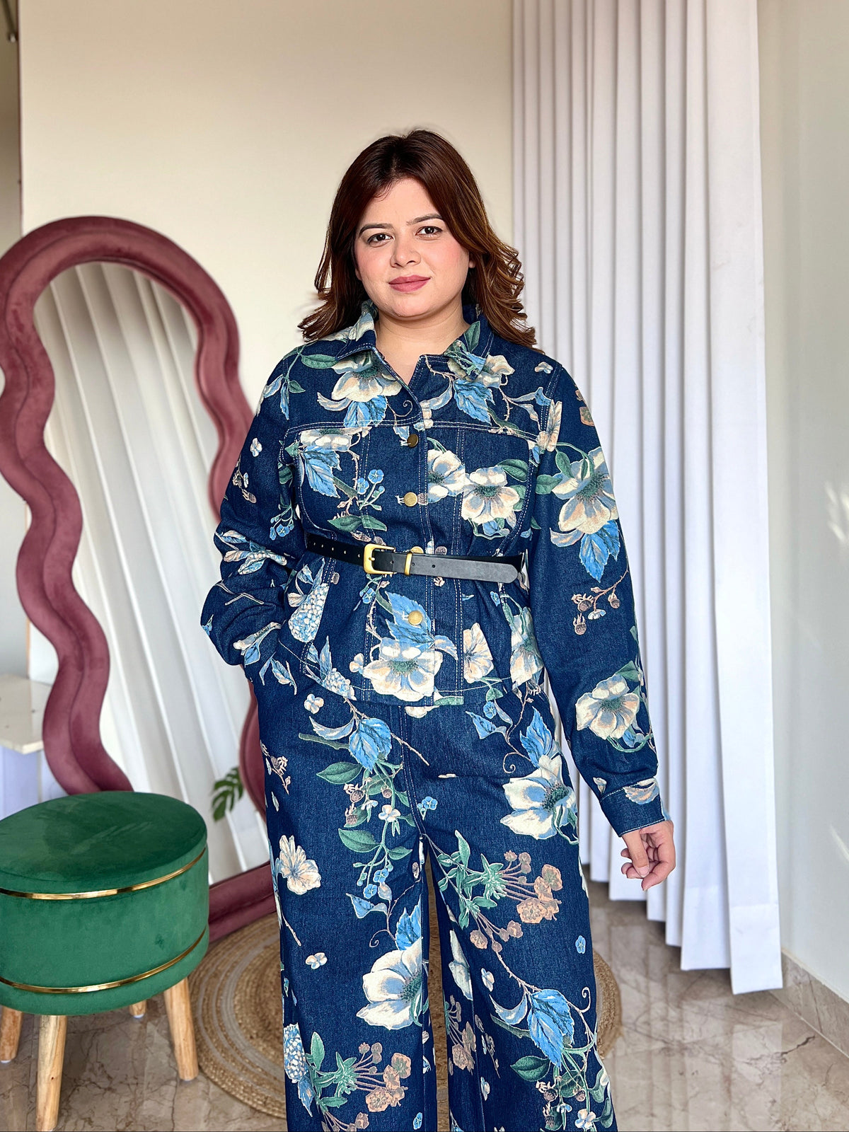 BIRDIE DENIM COORD SET