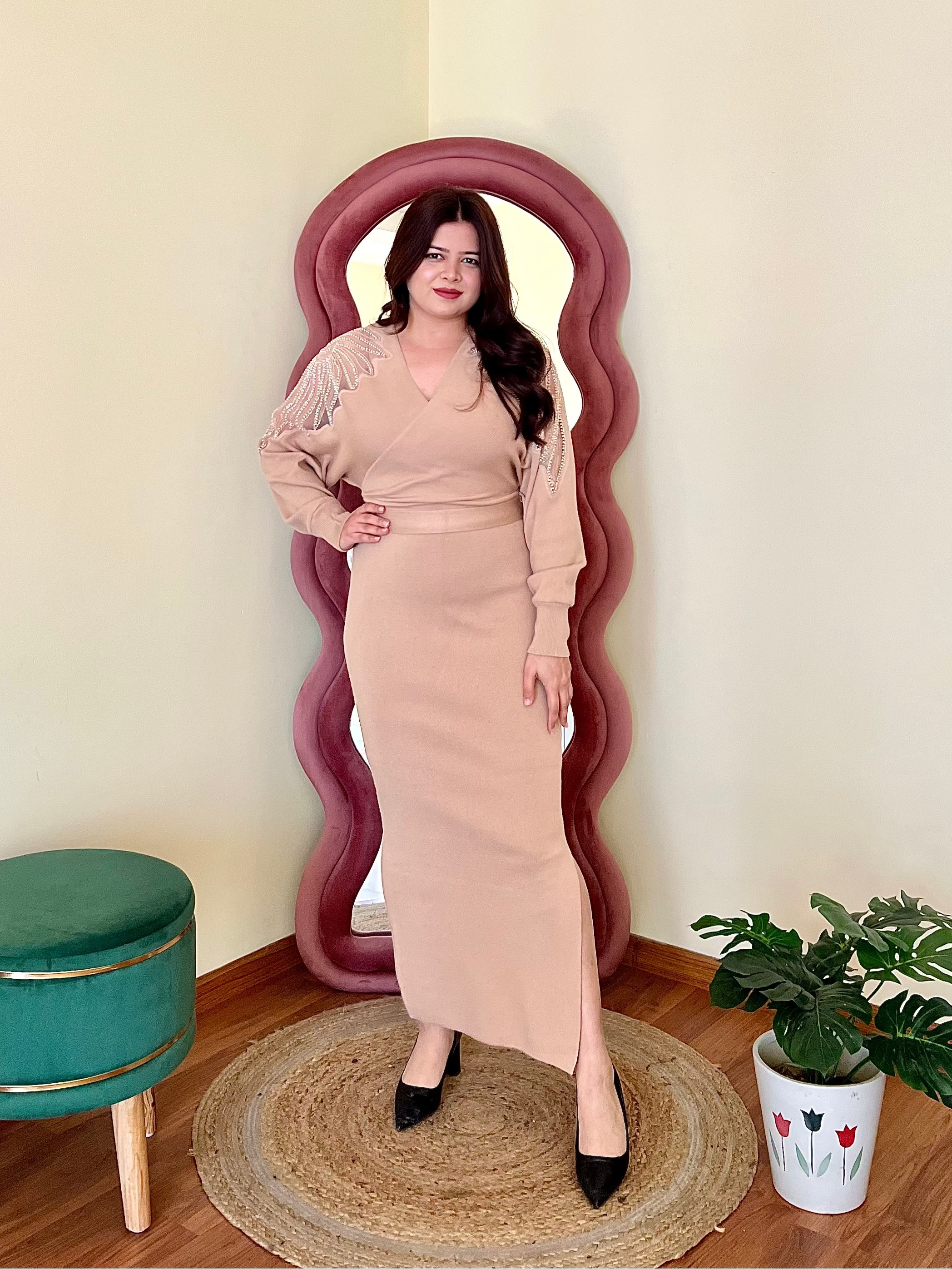 GLEE EMBROIDERED DRESS