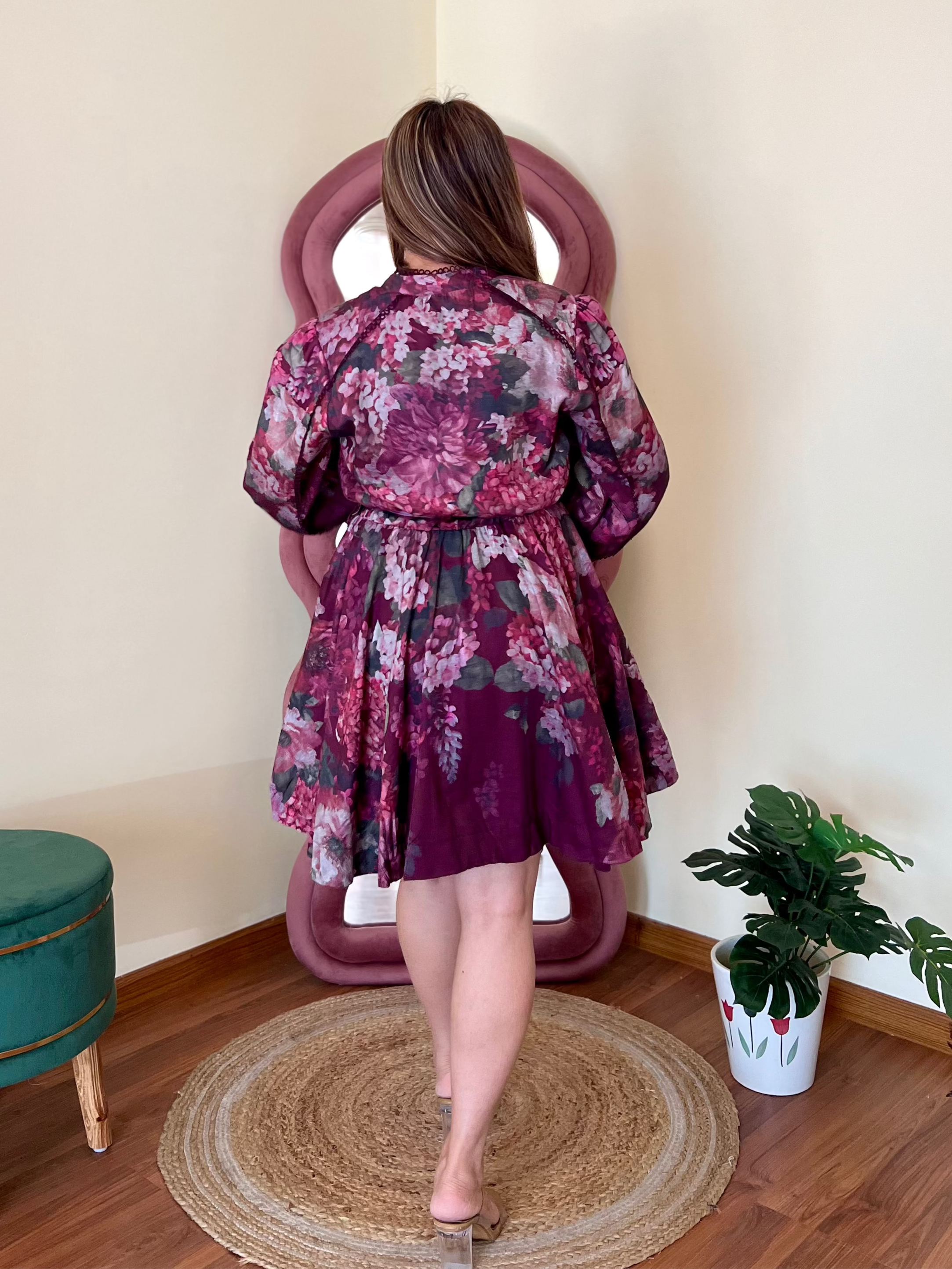 GRAPEFRUIT BELTED DRESS