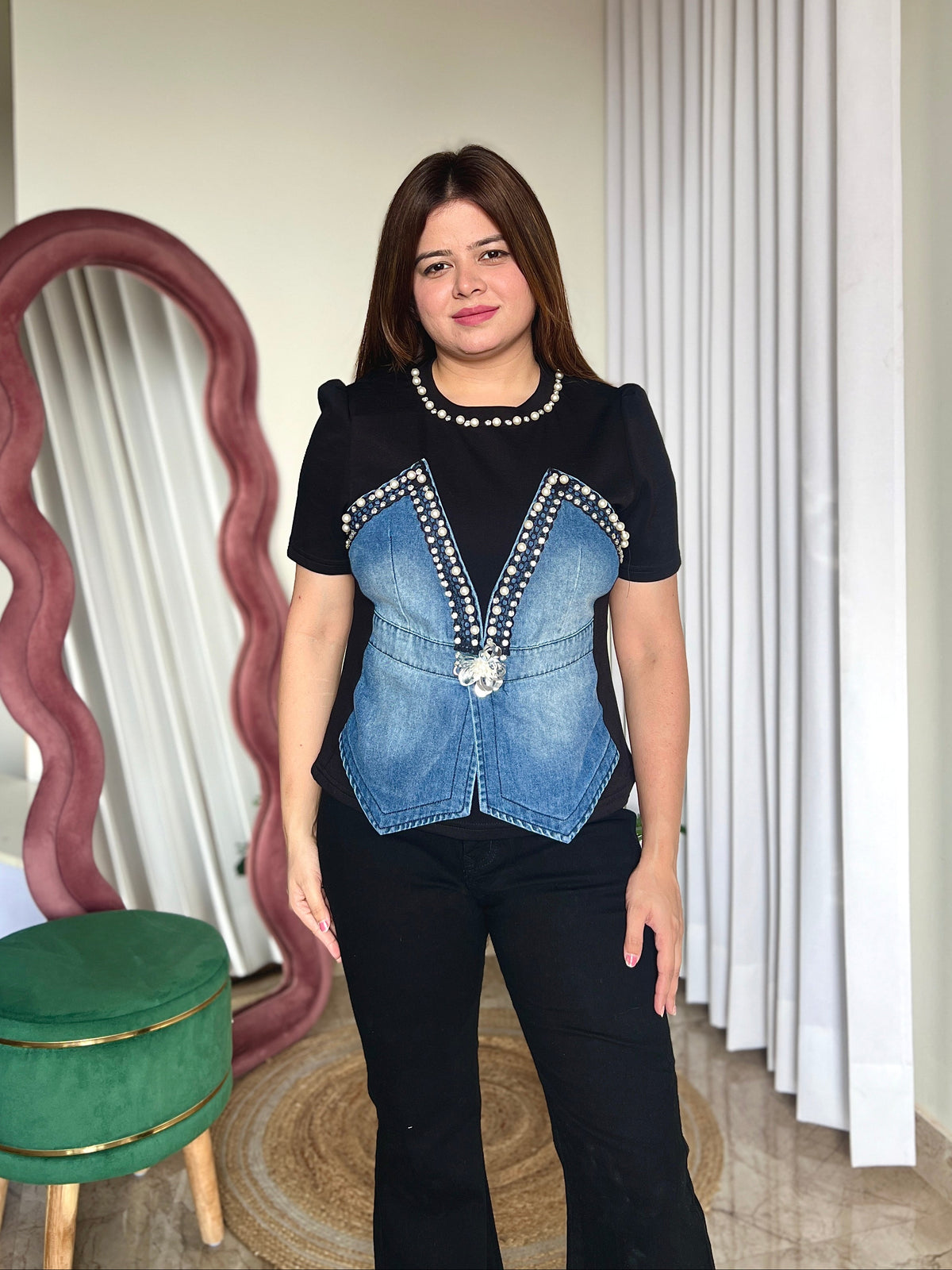 OLLI DENIM TOP