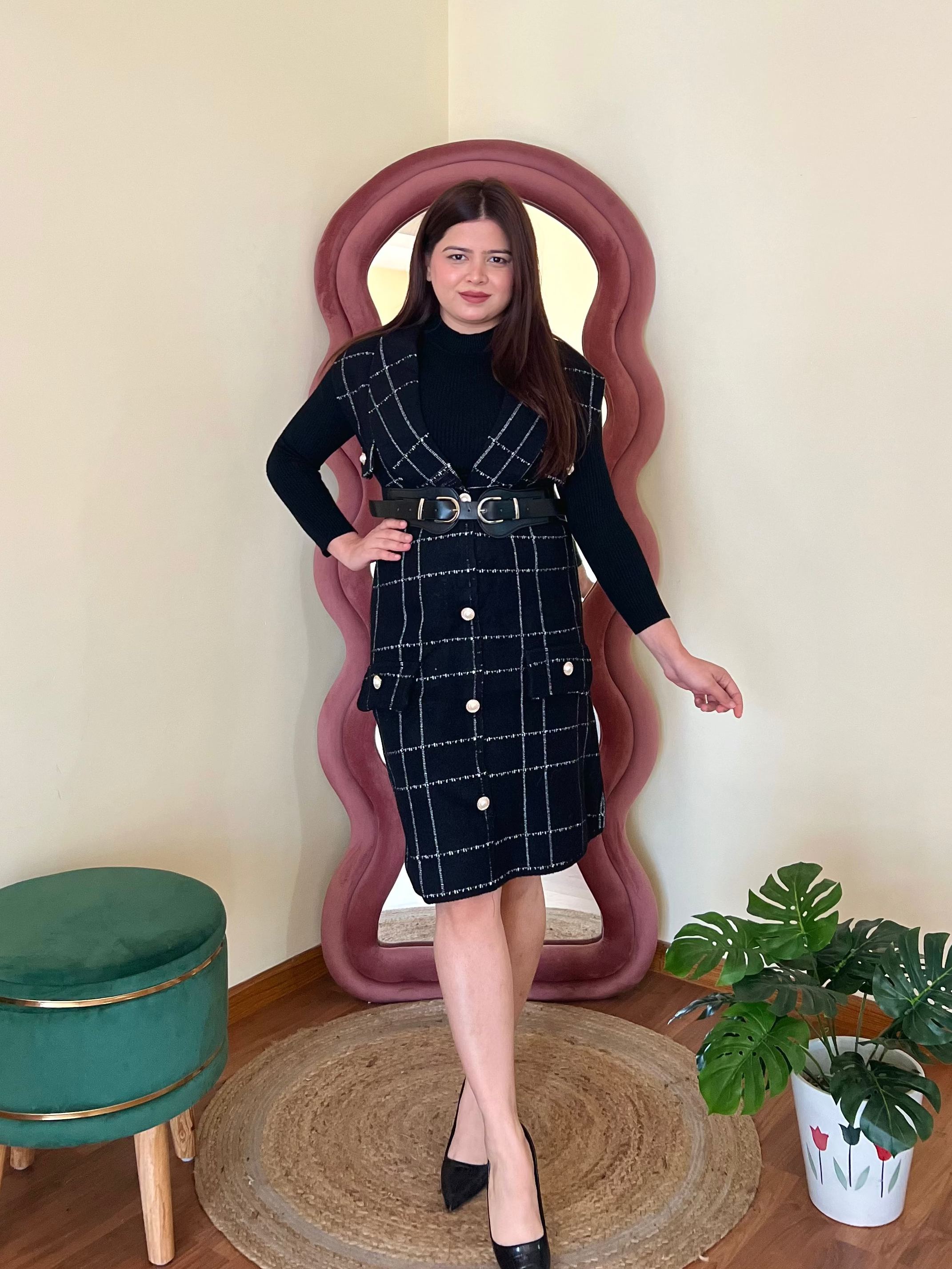 PERRY 3PC WOOLEN DRESS