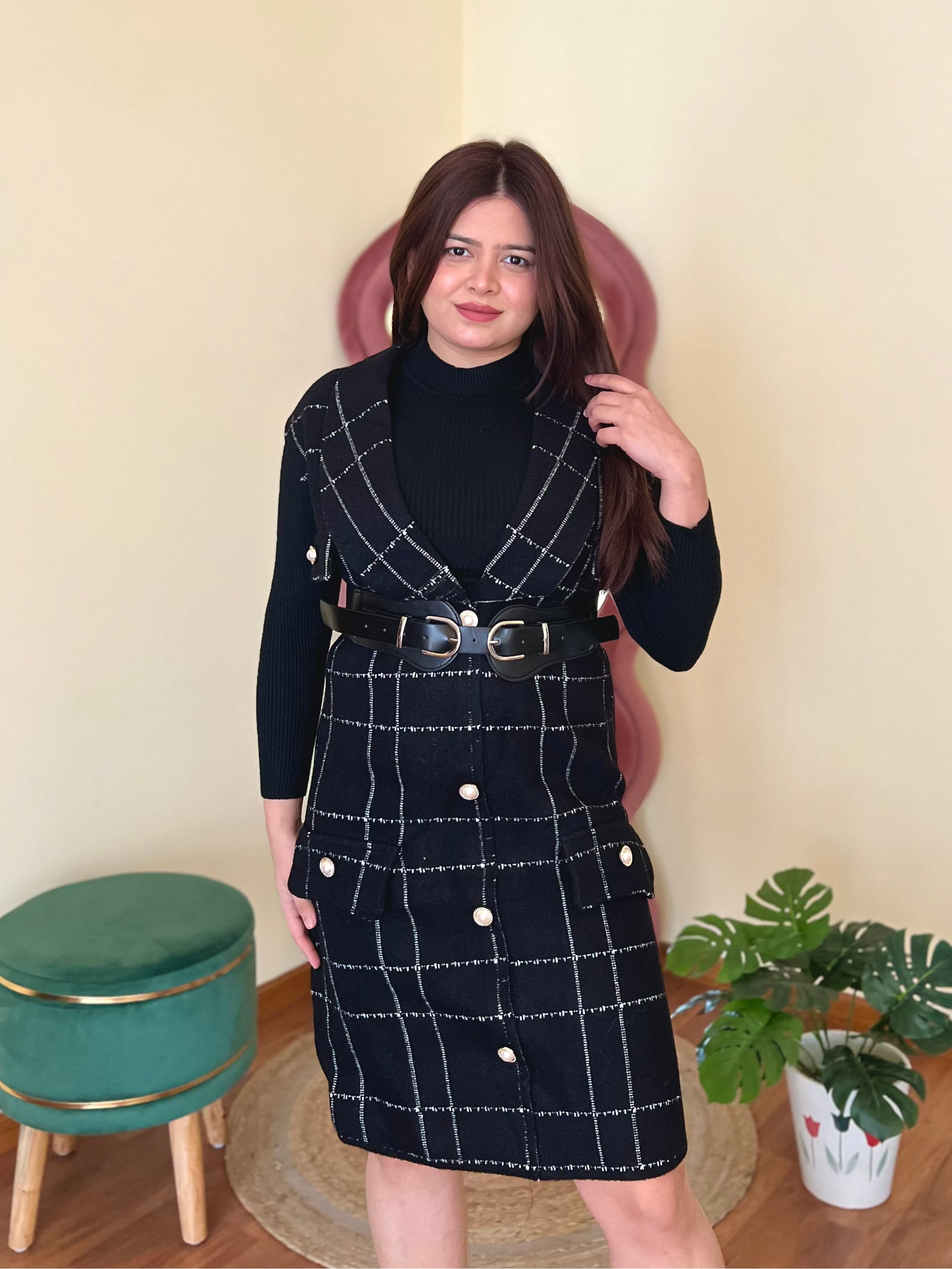 PERRY 3PC WOOLEN DRESS