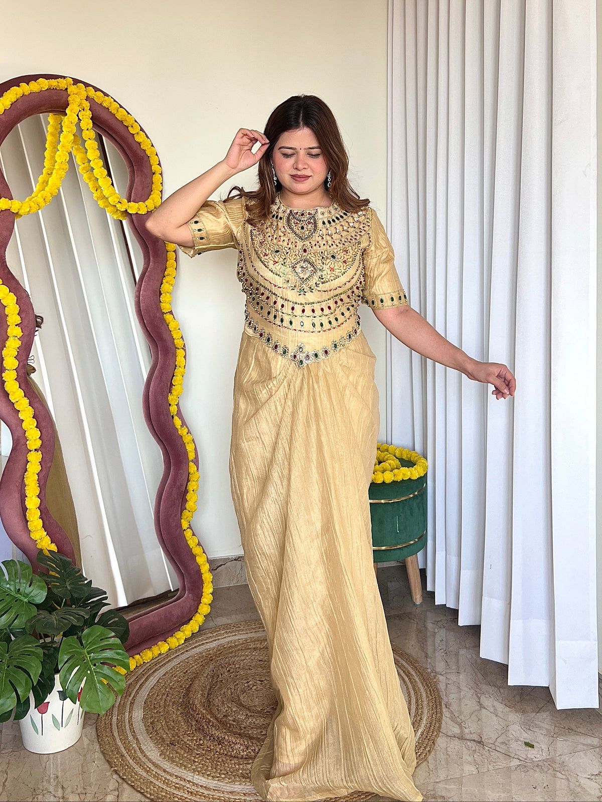 INAYA DRAPE SKIRT SET
