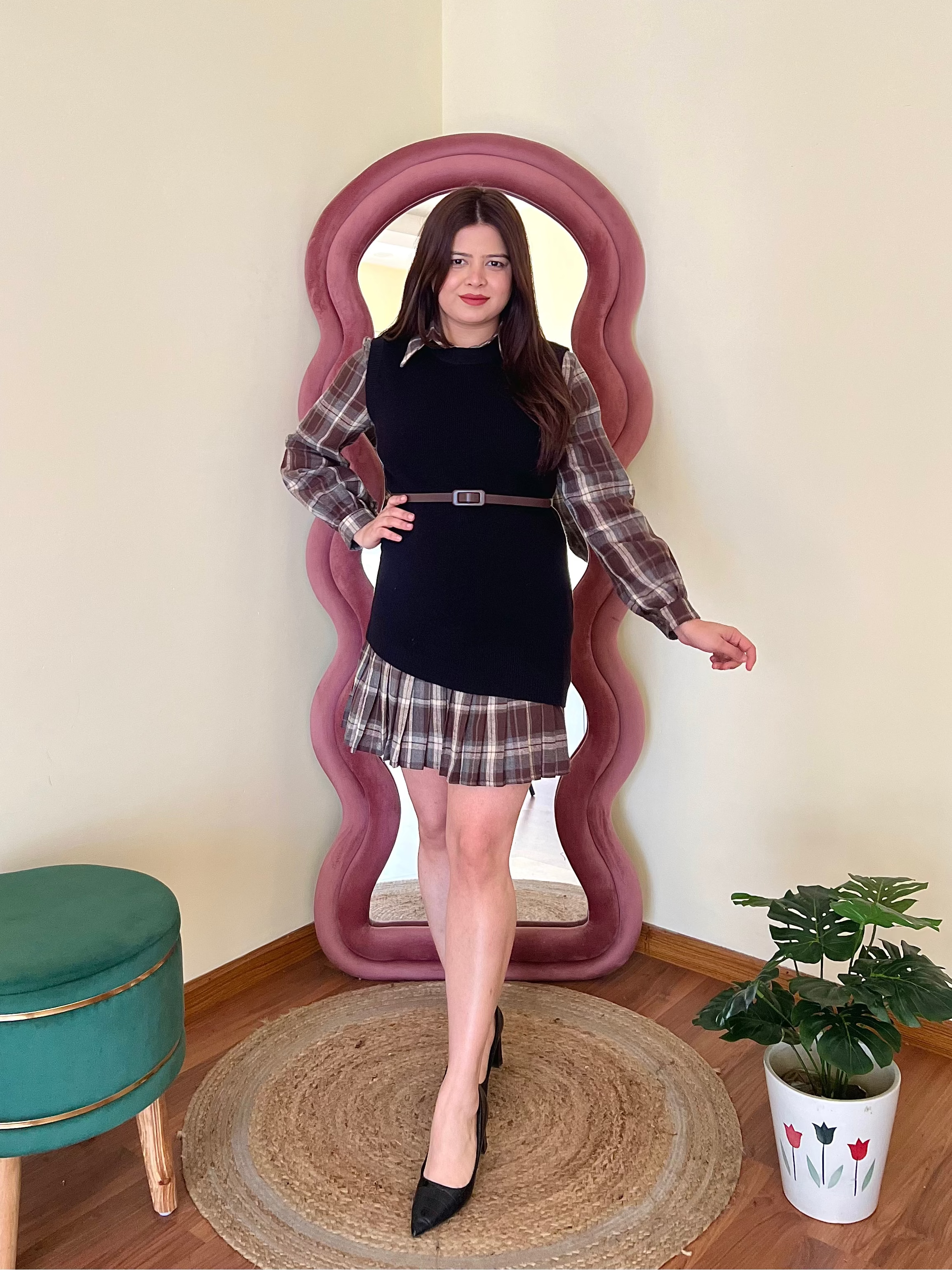 PIPER CHEQUERED SKIRT SET