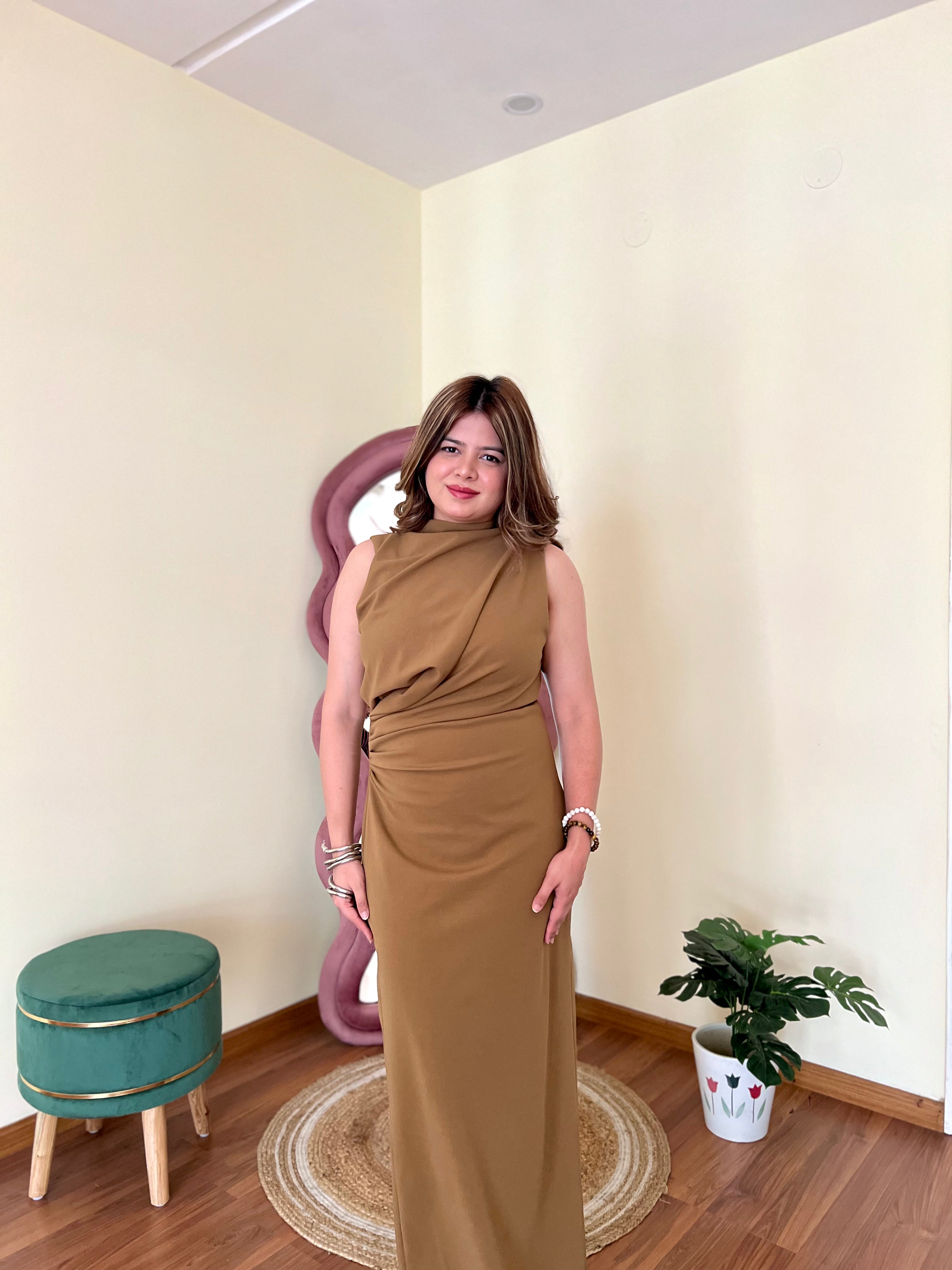 BUTTER MIDI DRESS