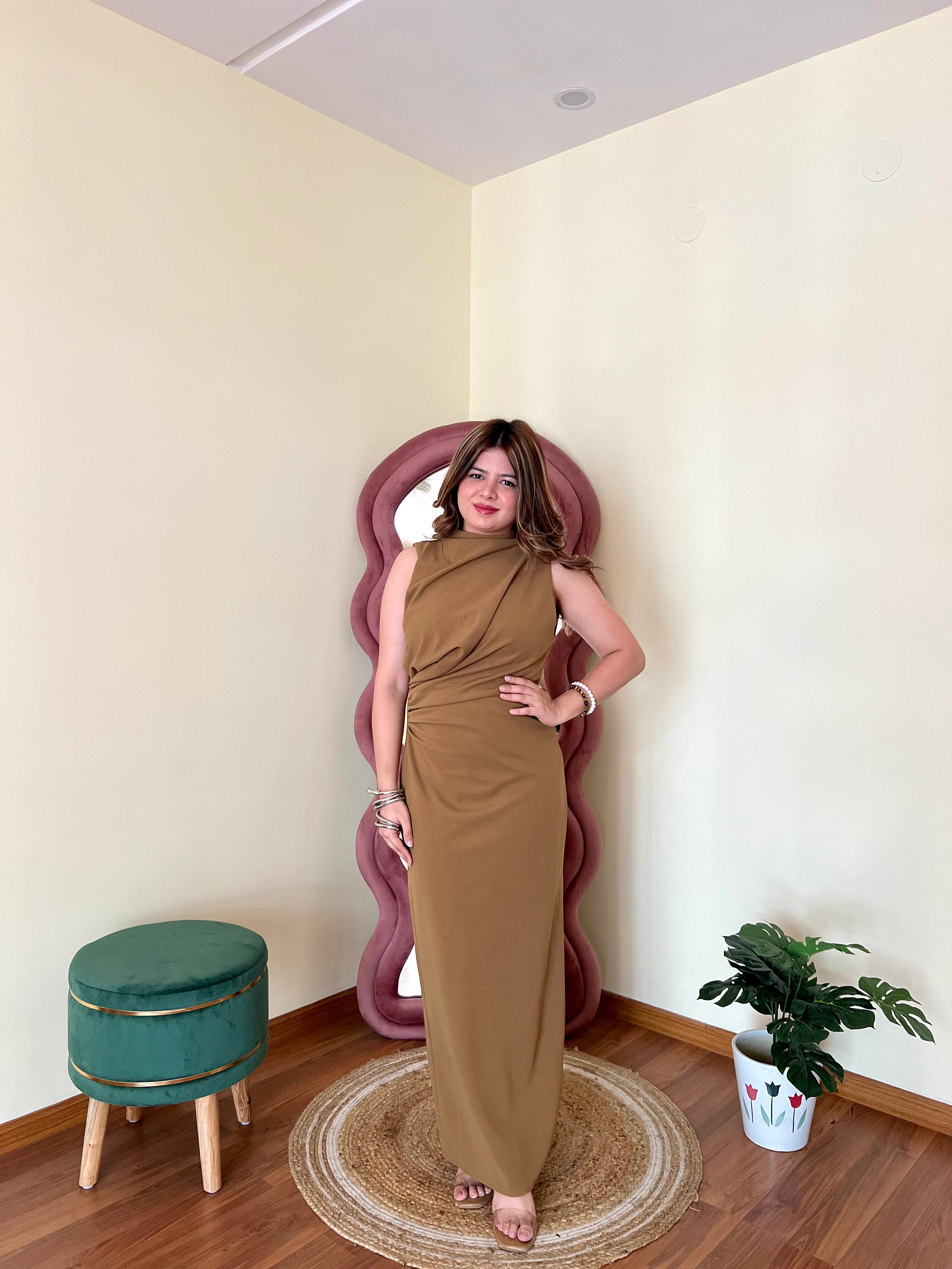 BUTTER MIDI DRESS
