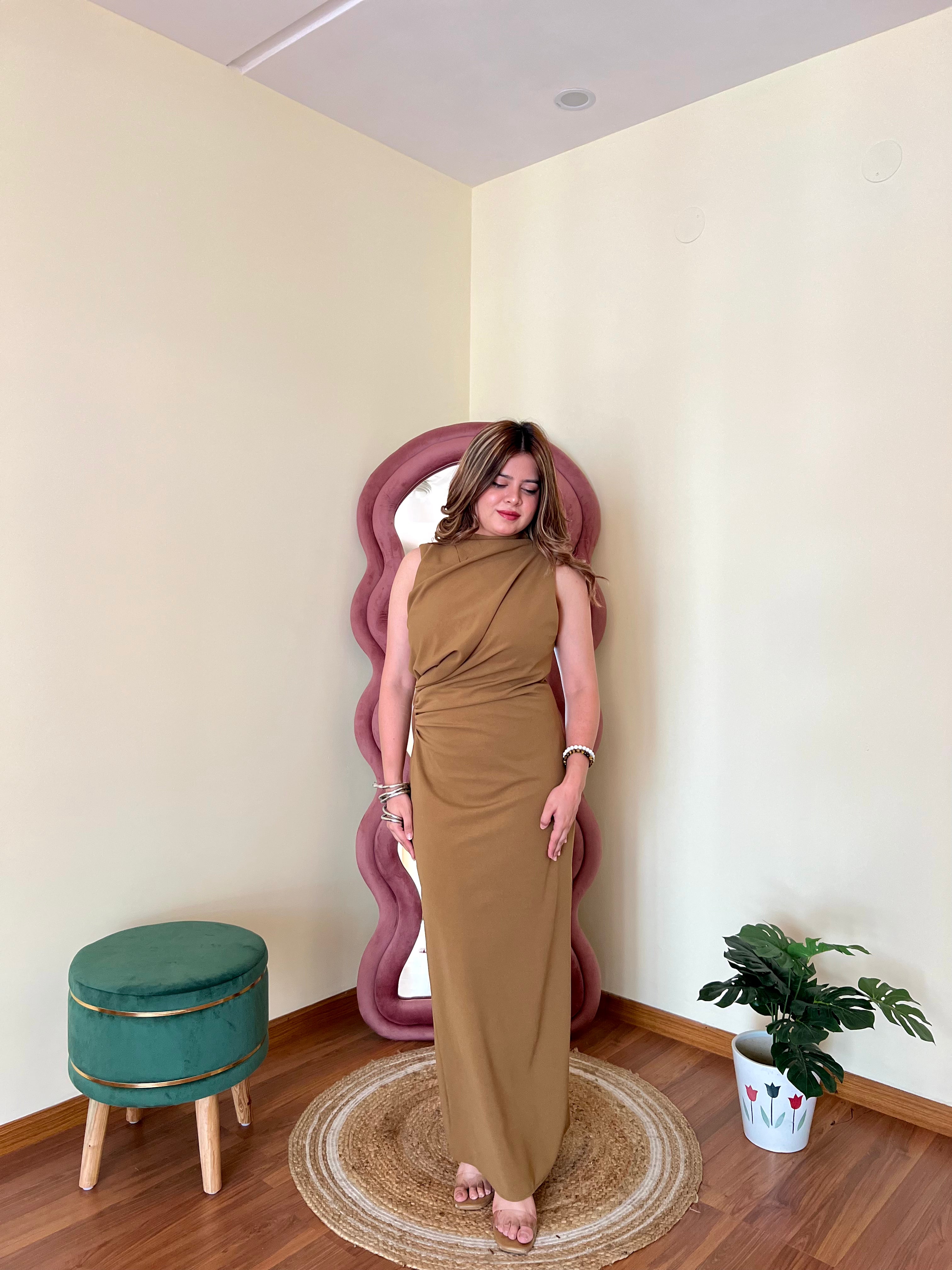 BUTTER MIDI DRESS