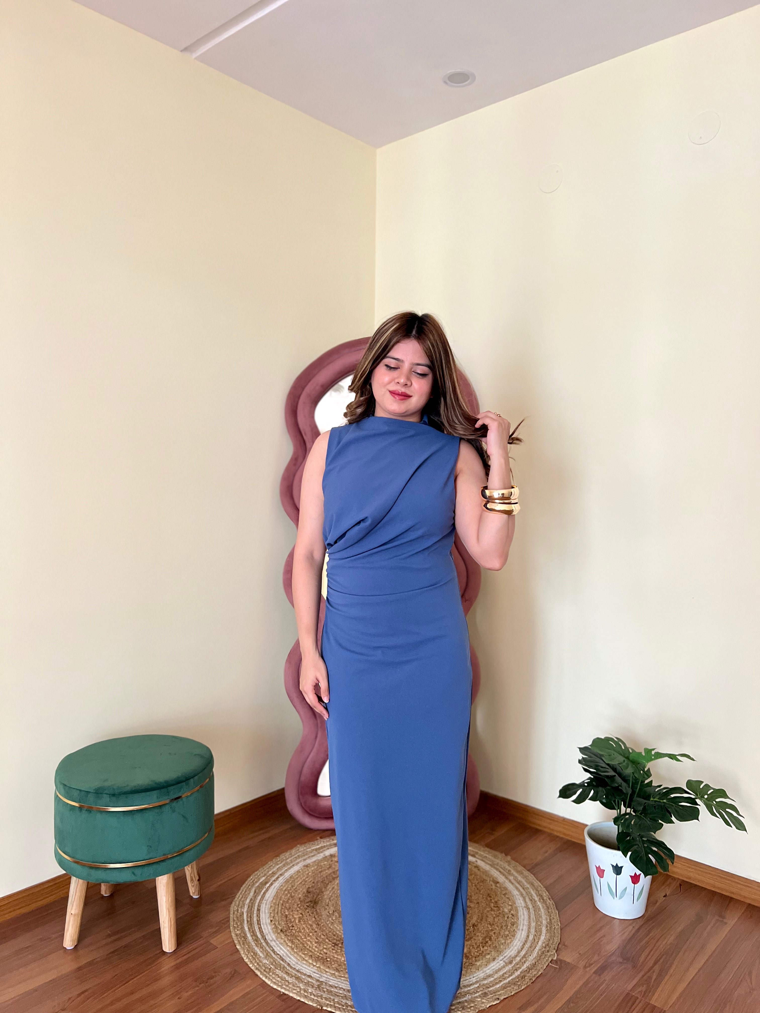 BUTTER MIDI DRESS