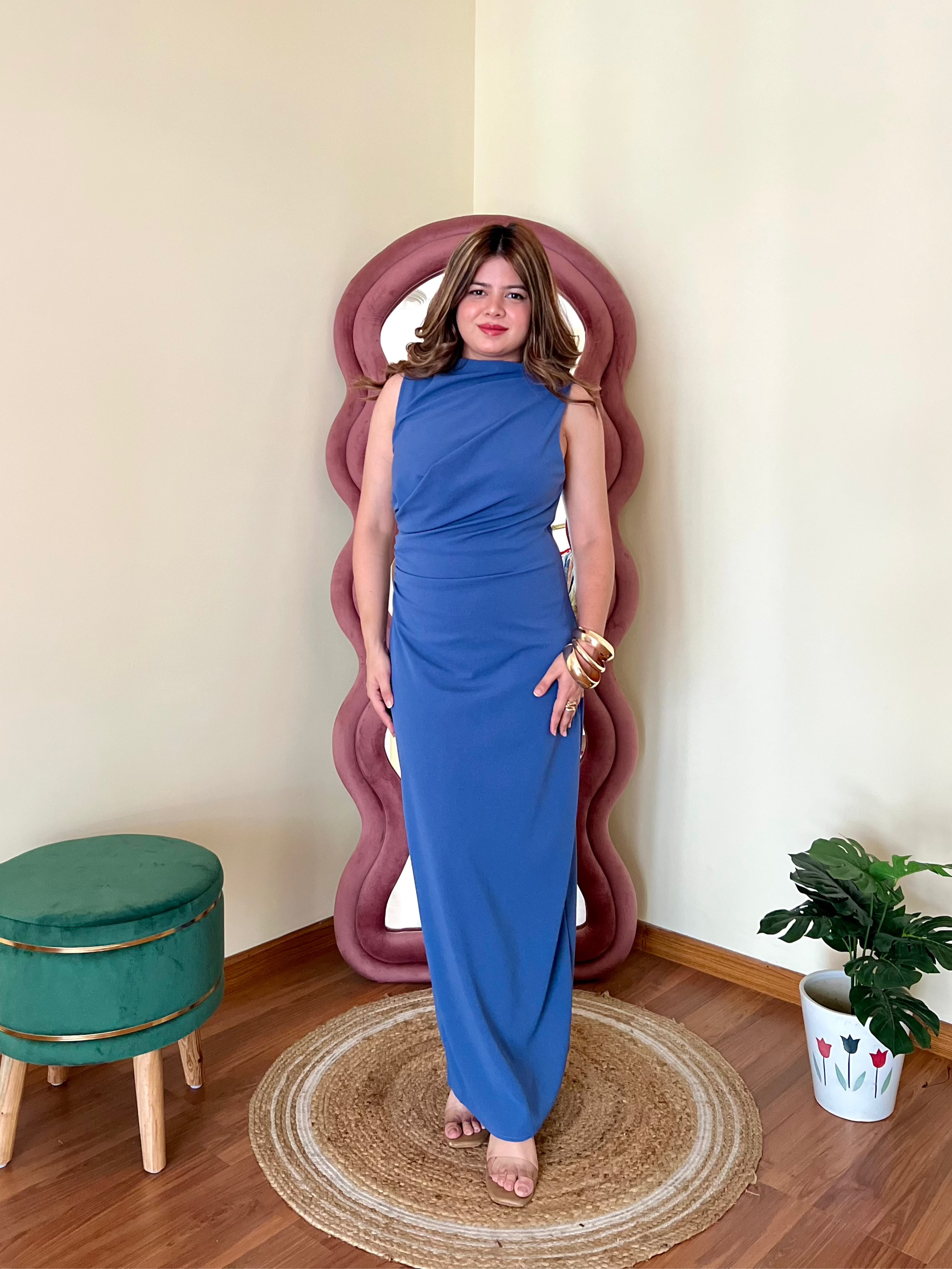 BUTTER MIDI DRESS