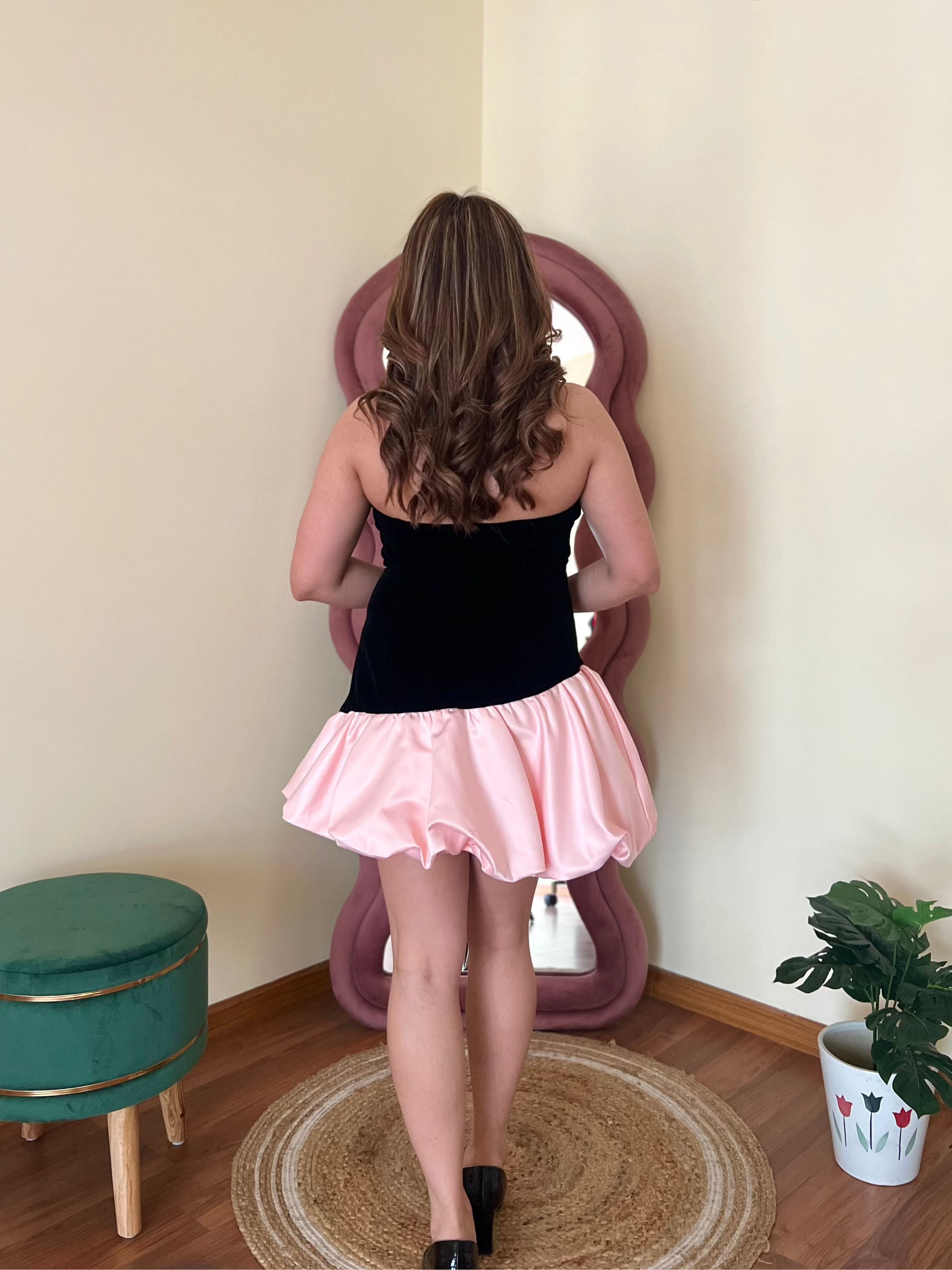 SERIN VELVET TUBE DRESS