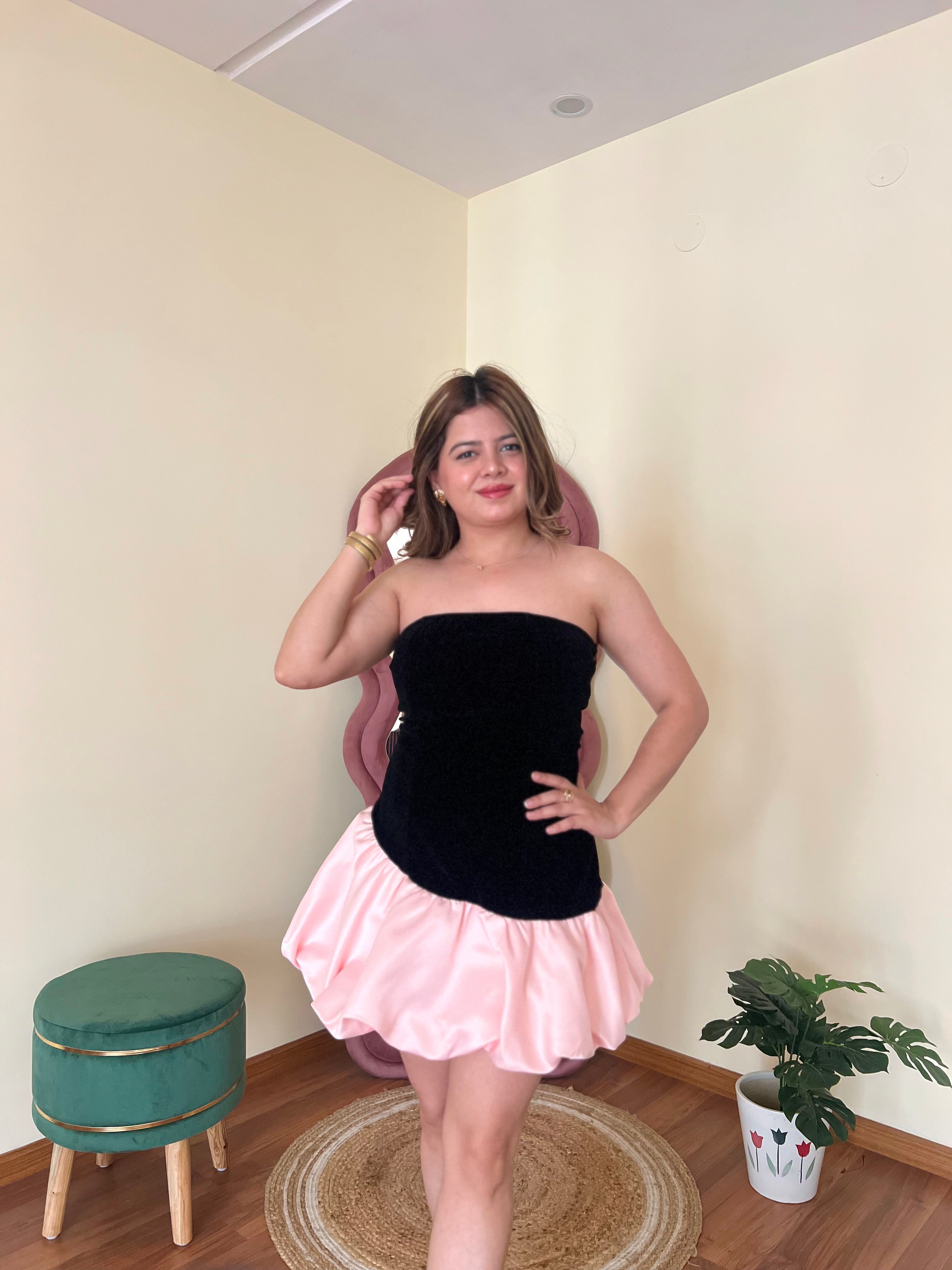 SERIN VELVET TUBE DRESS