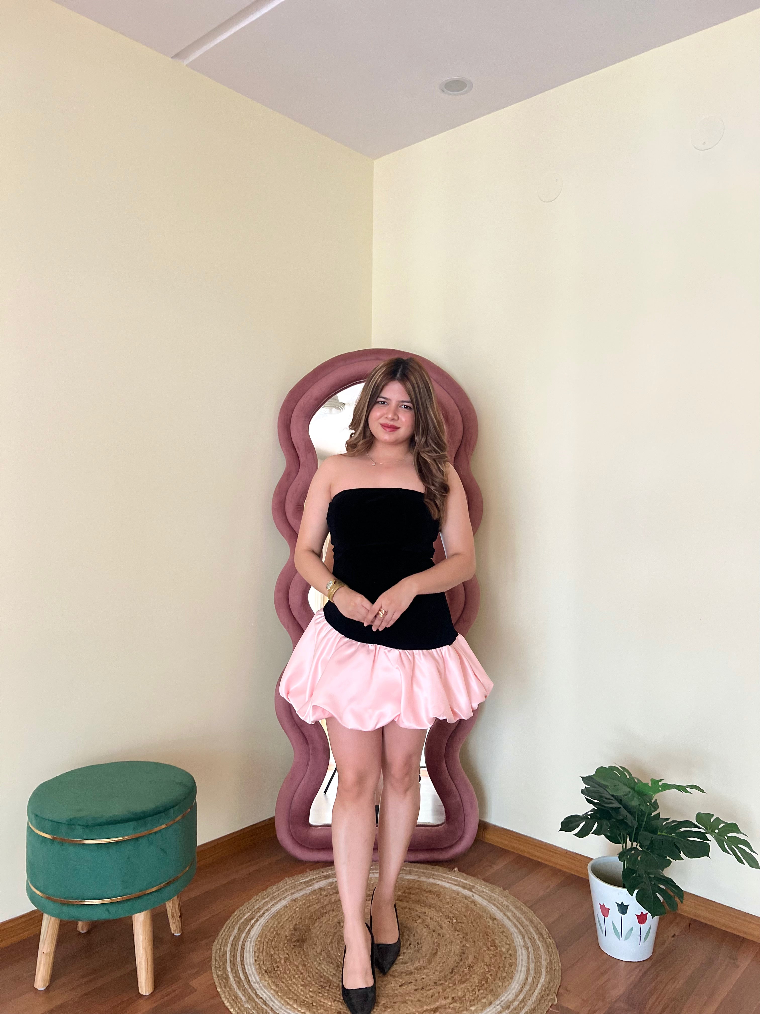 SERIN VELVET TUBE DRESS