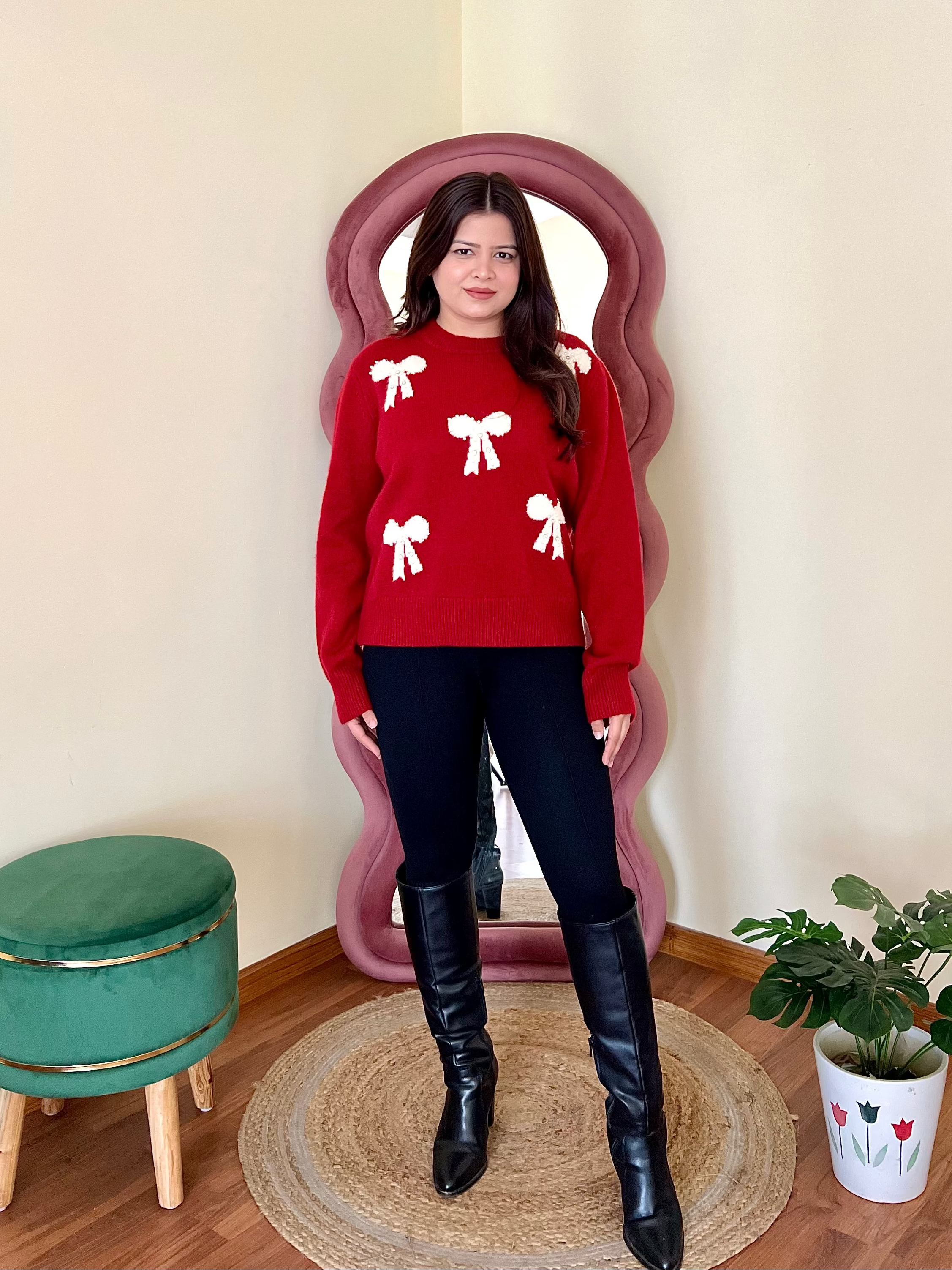 GEMMA WOOLEN BOW SEATER