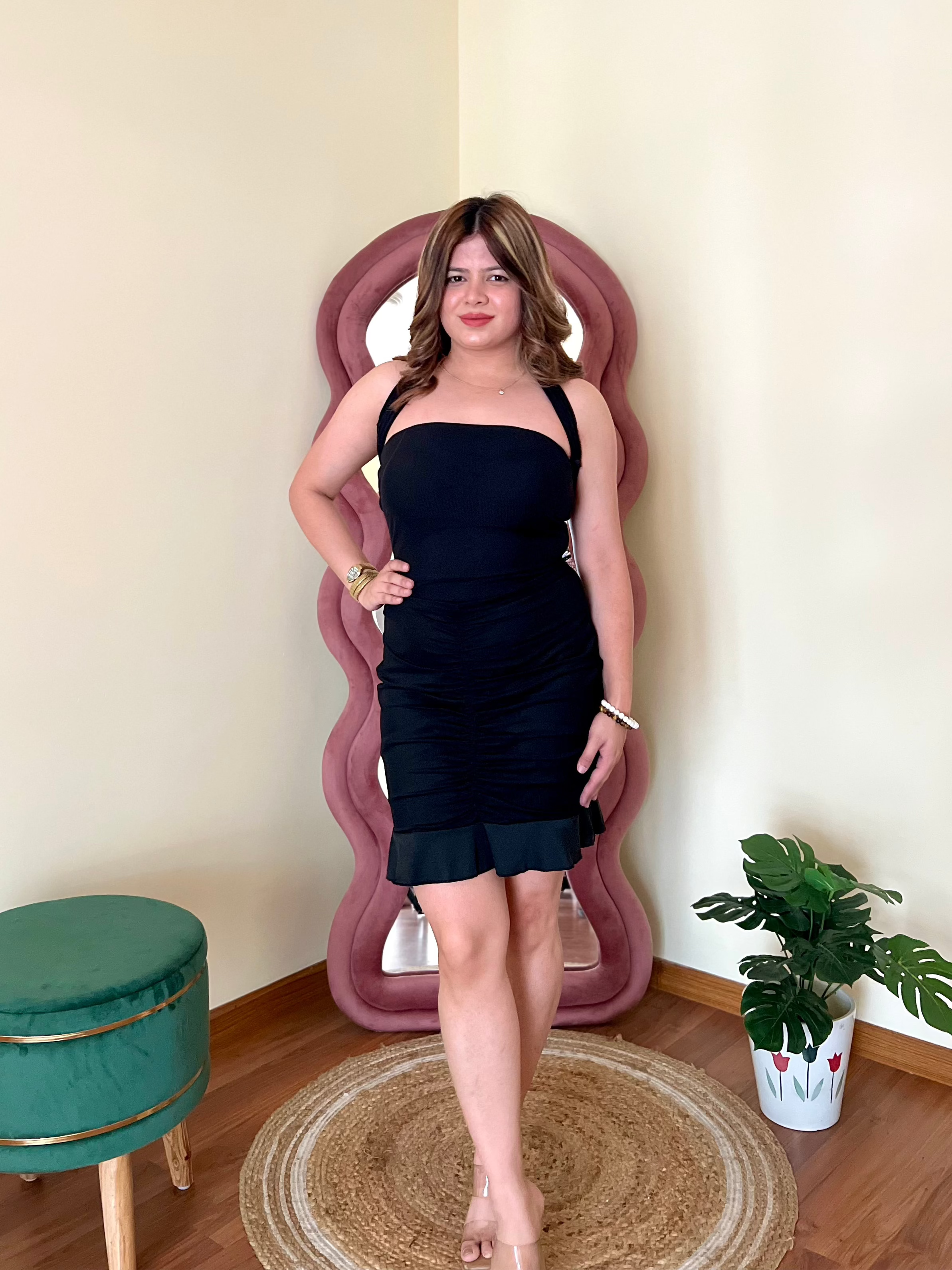 CHARM MESH 2PC DRESS