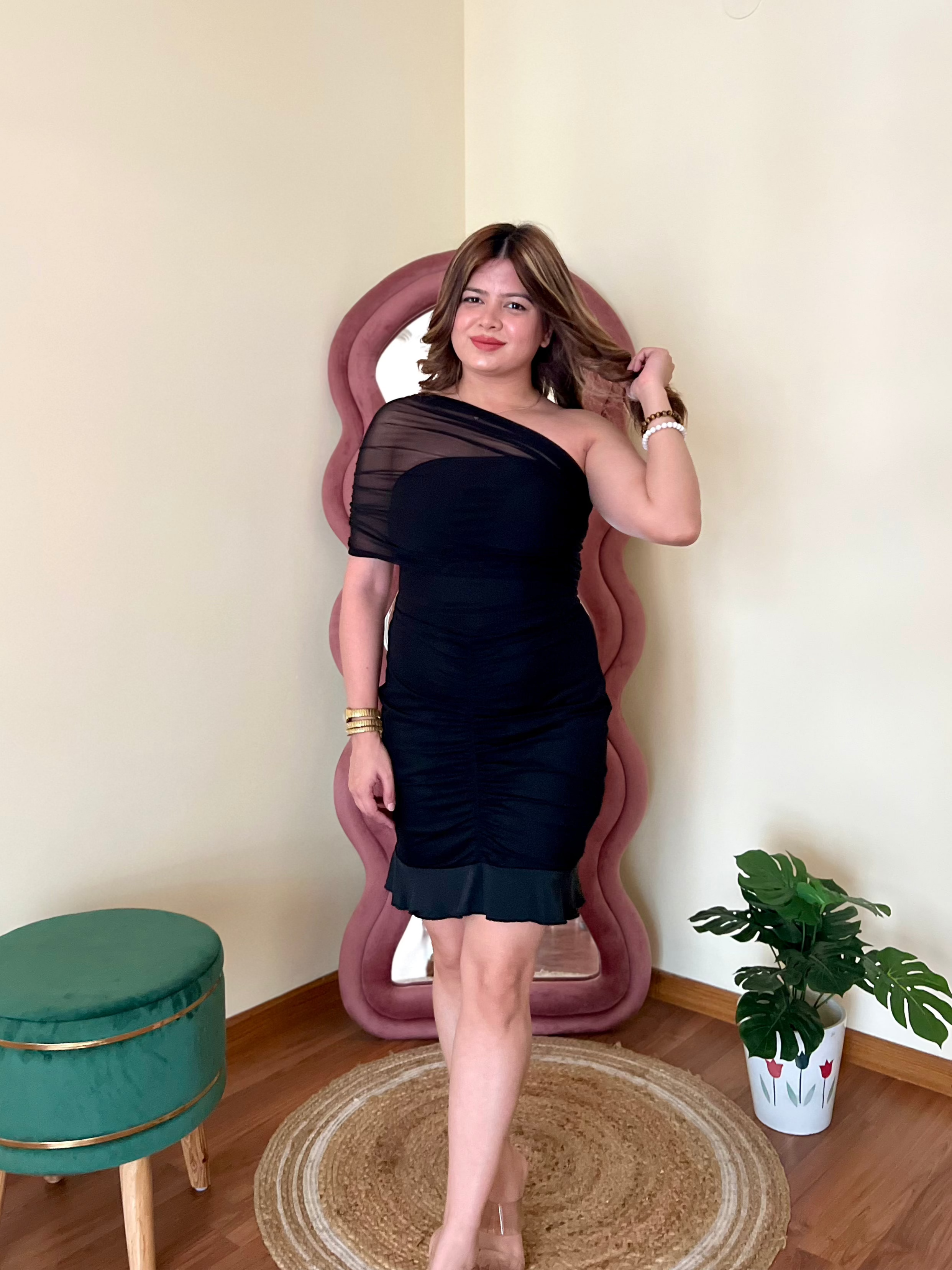 CHARM MESH 2PC DRESS
