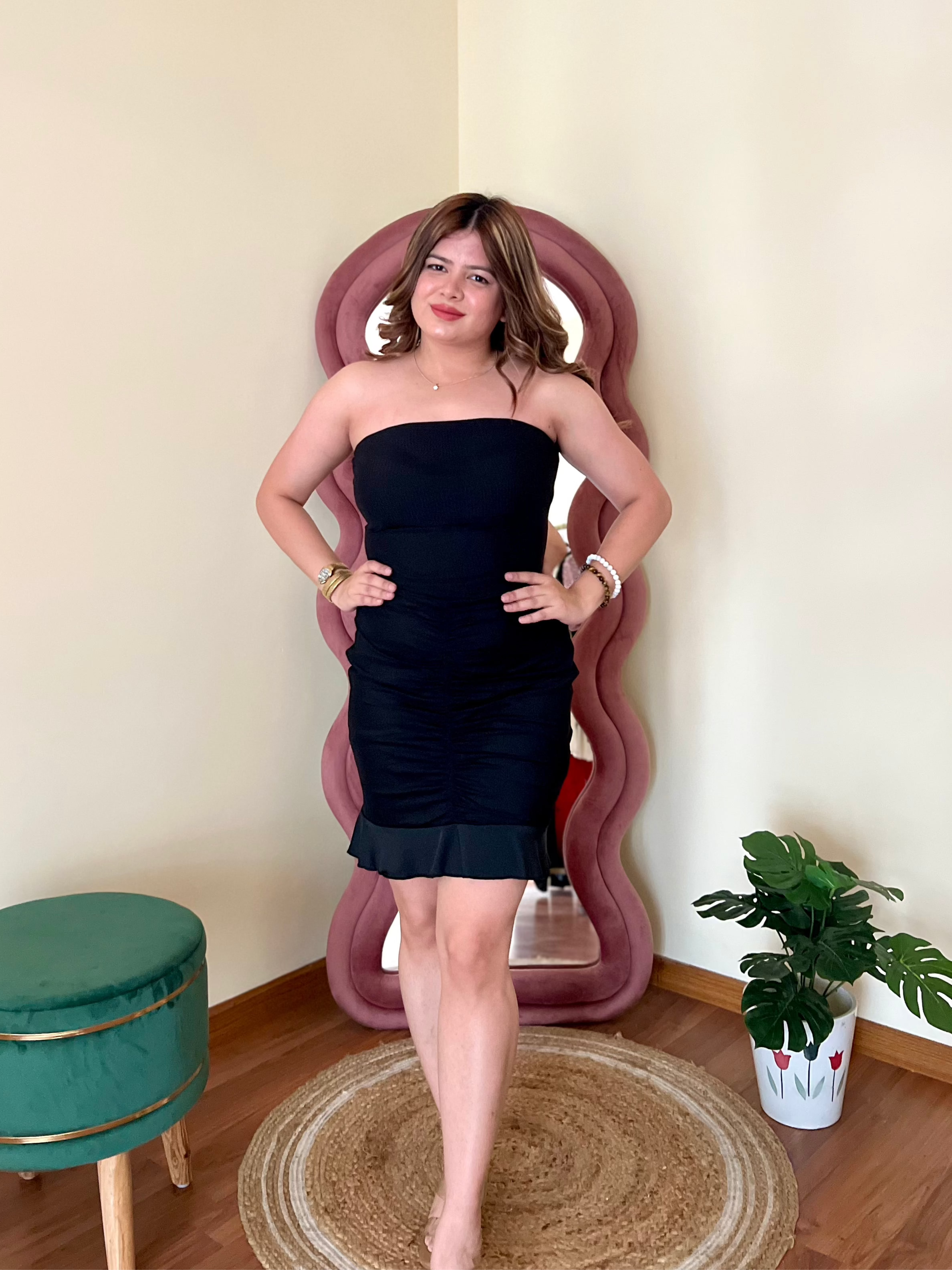 CHARM MESH 2PC DRESS
