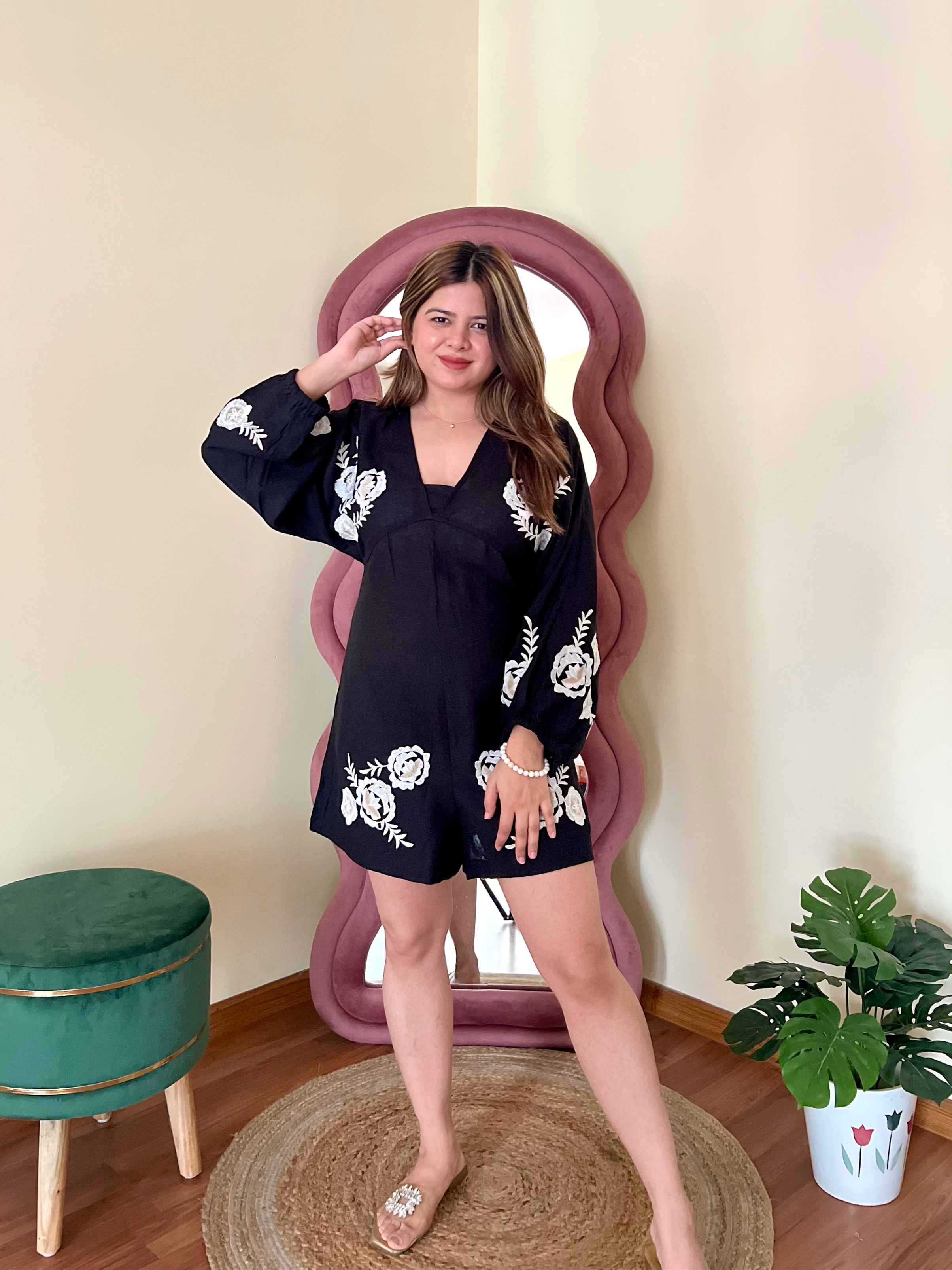 ALASKA EMBROIDERED PLAYSUIT