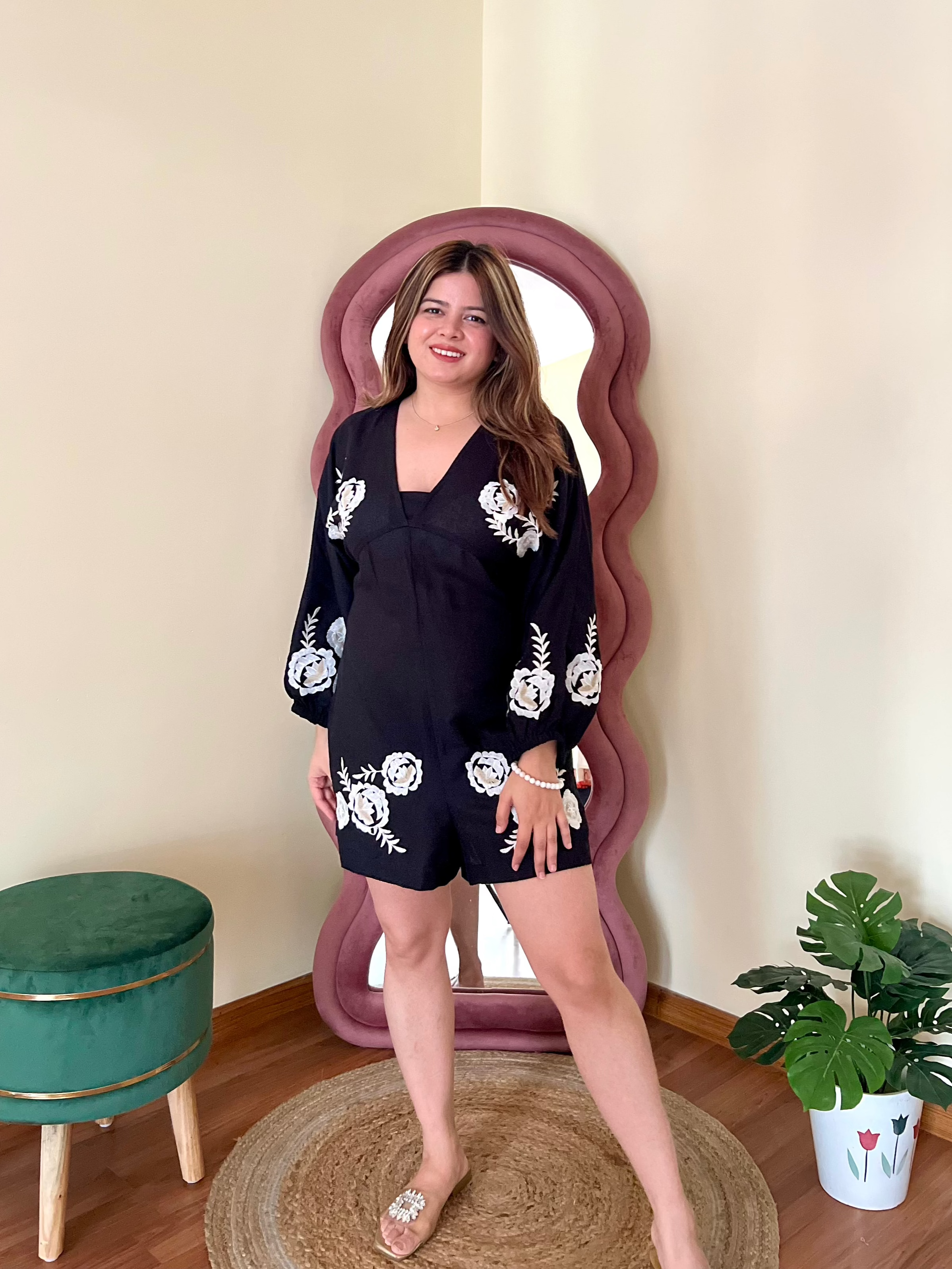 ALASKA EMBROIDERED PLAYSUIT