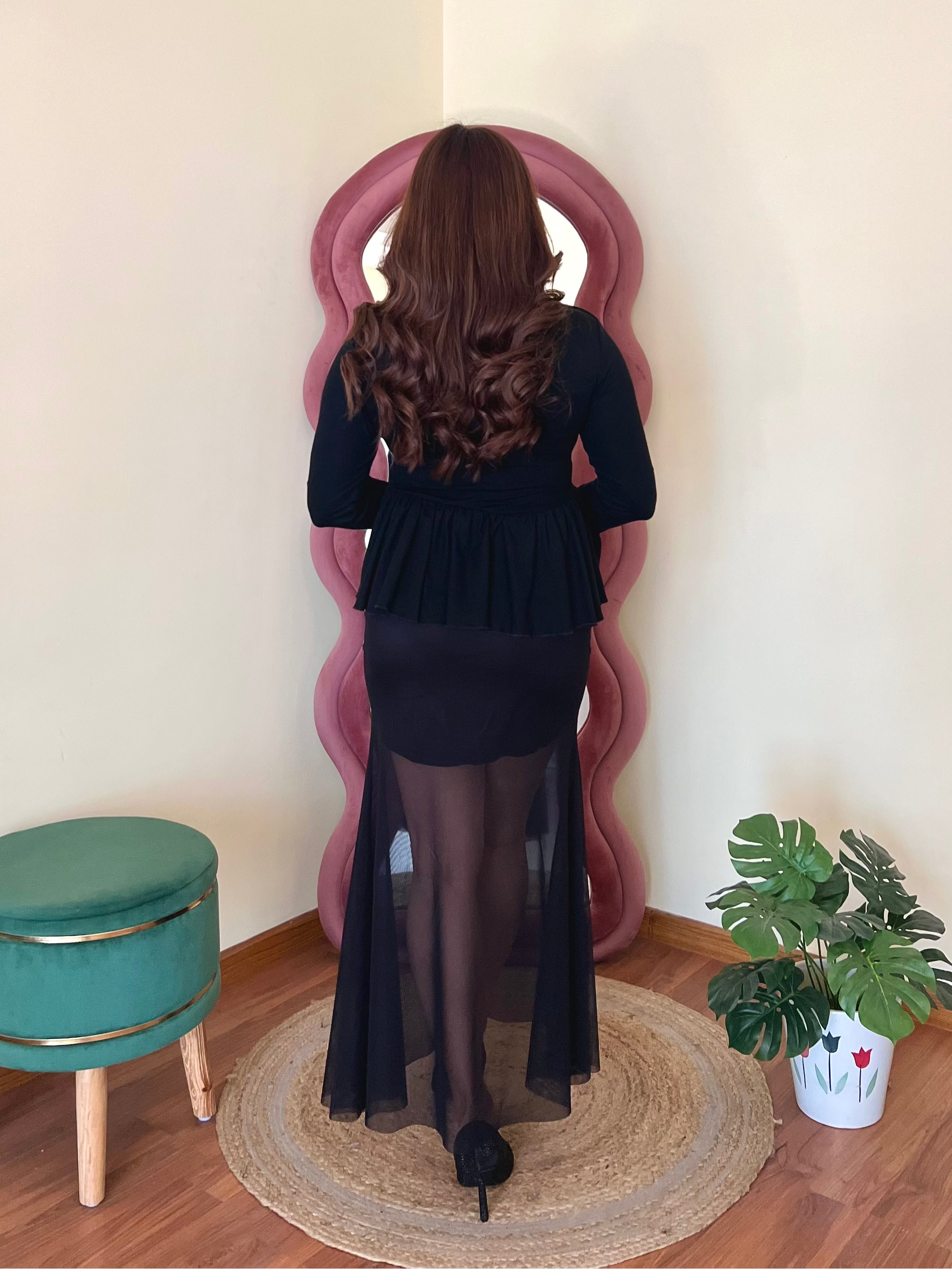 DELLA PEPLUM DRESS